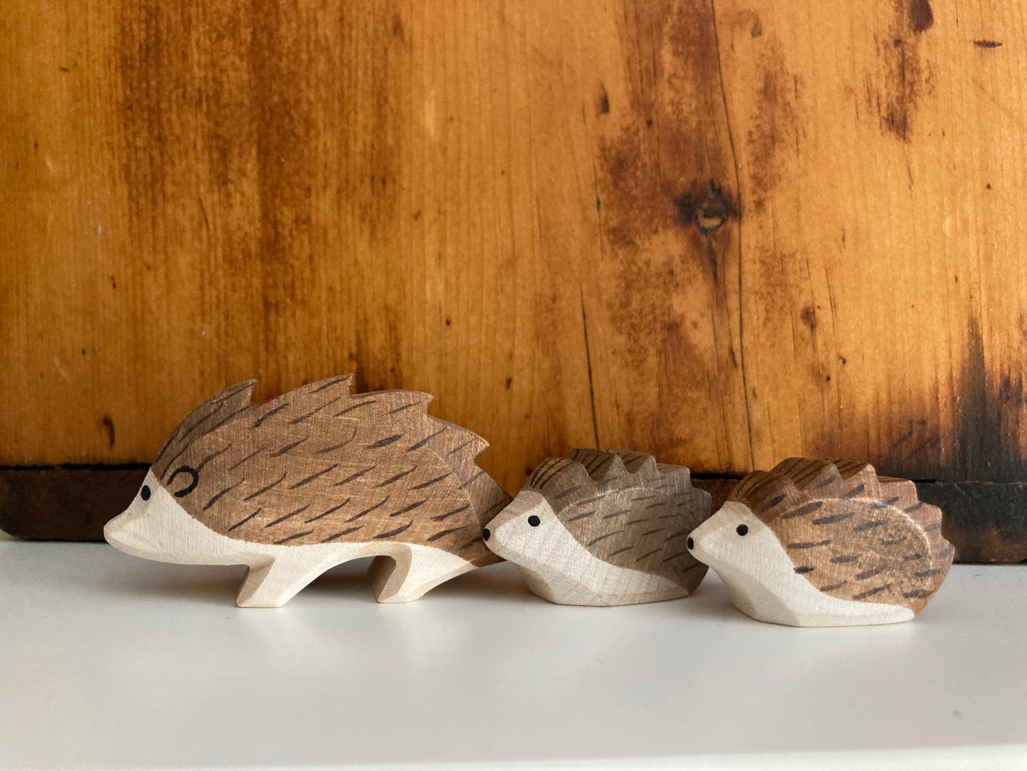 Wooden Dollhouse Play - HEDGEHOGS