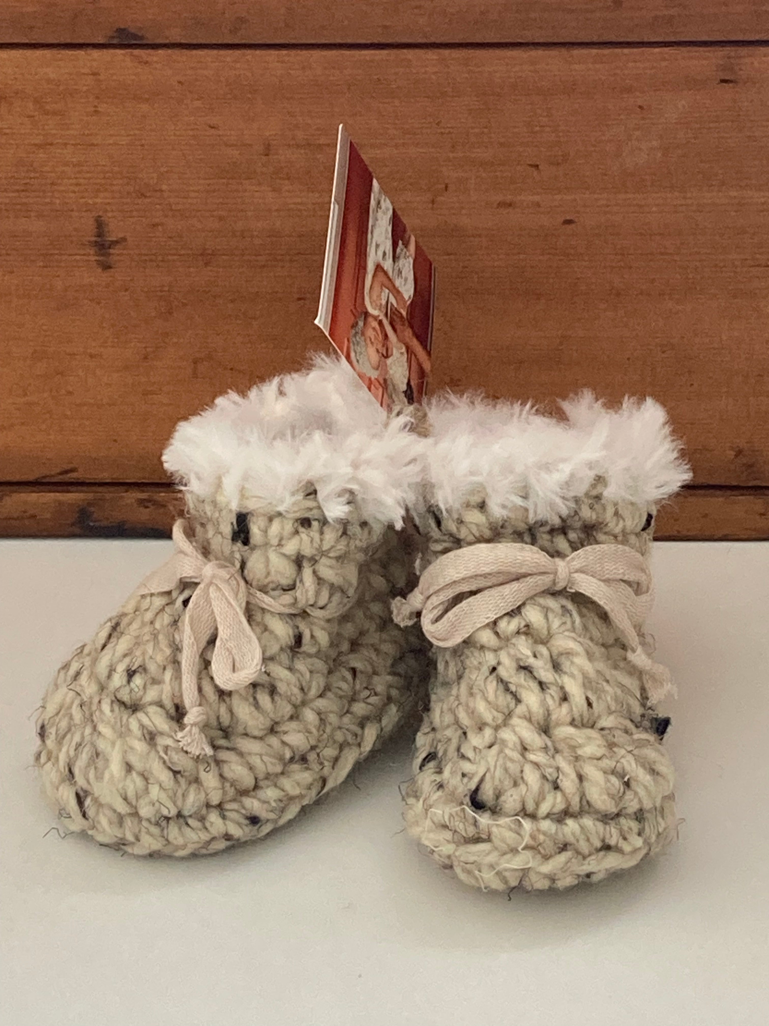 Crochet baby booties for 2024 sale