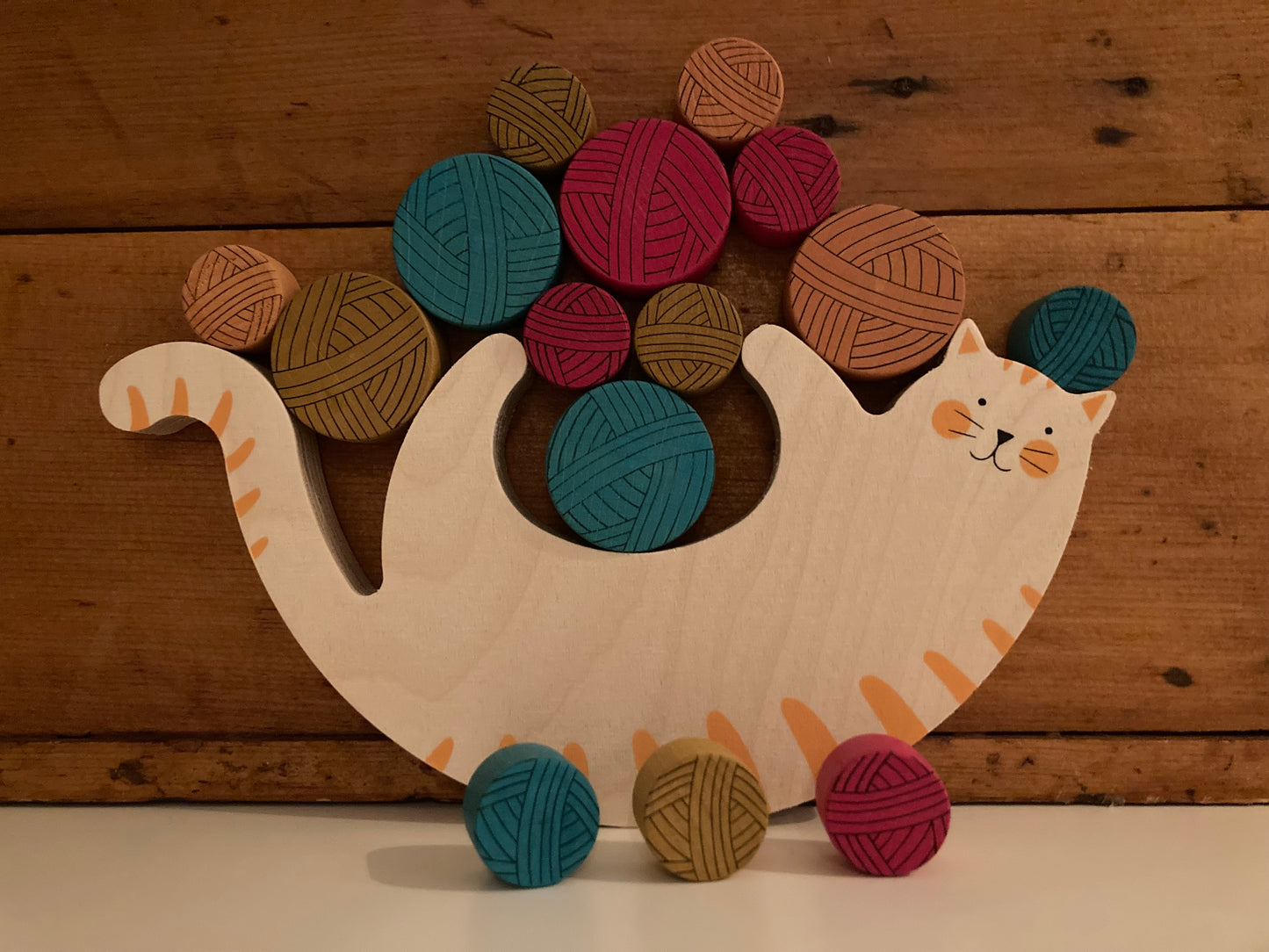 Wooden Family Game - MEOW BALANCING GAME!