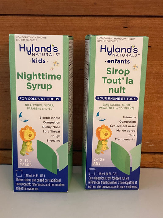 SIROP POUR LA TOUX DE NUIT Hyland's Holistic Naturals pour les enfants de 2 à 12 ans