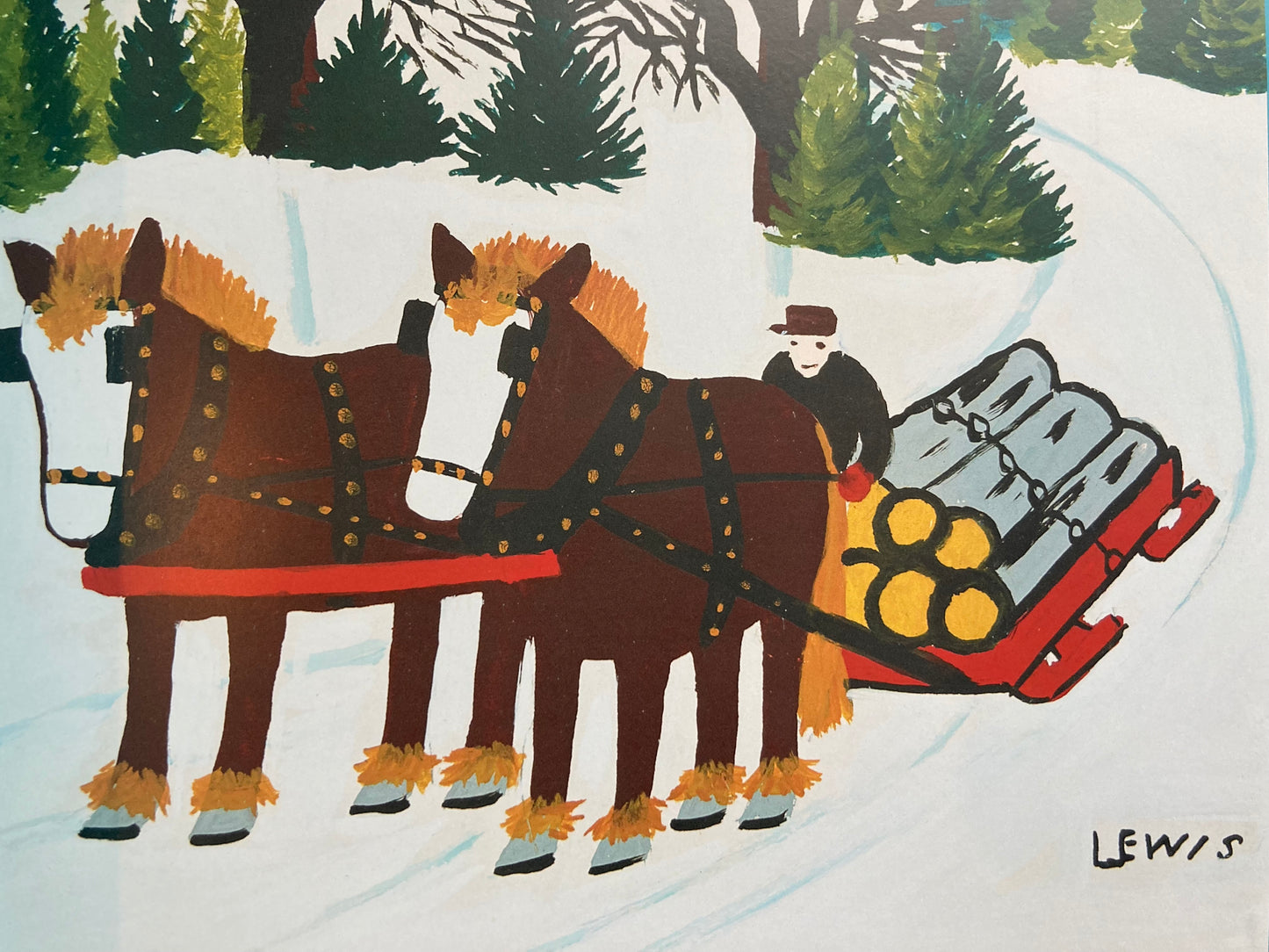 Livre d'images pour enfants - L'art de Maud Lewis à NOËL AVEC LE COURRIER RURAL