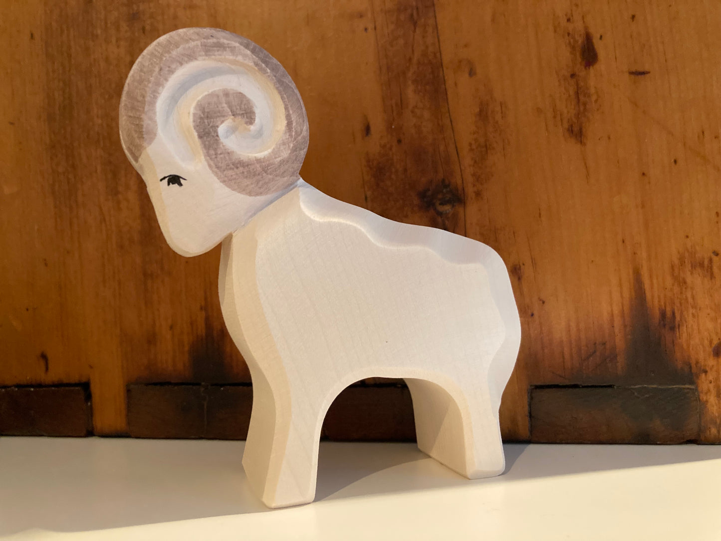 Wooden Dollhouse Play - SHEEP, WHITE RAM