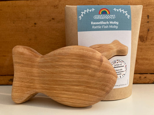 Wooden Toy, Baby - FISH shaped RATTLE