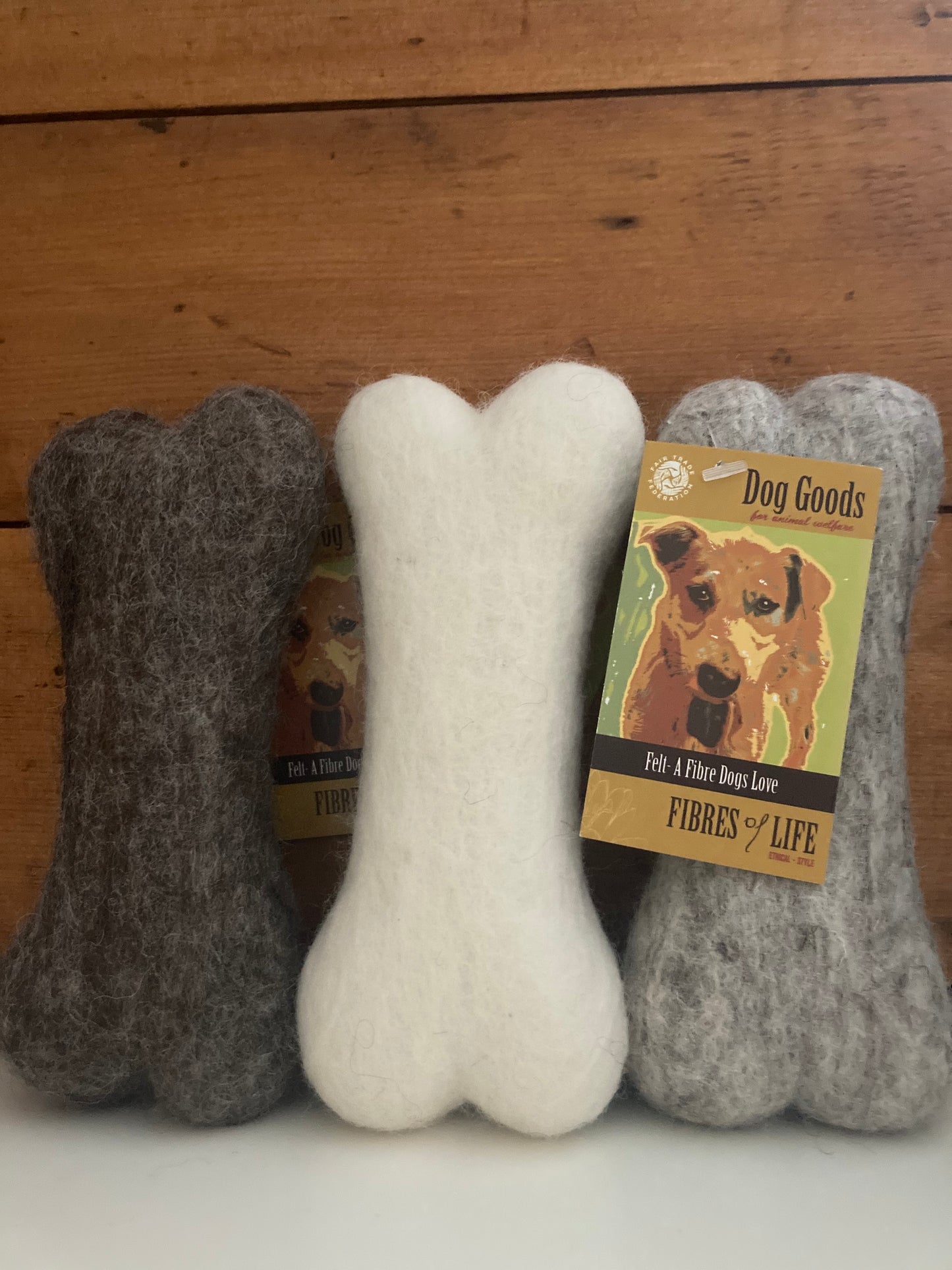 Felted DOG BONE CHEW-TOY