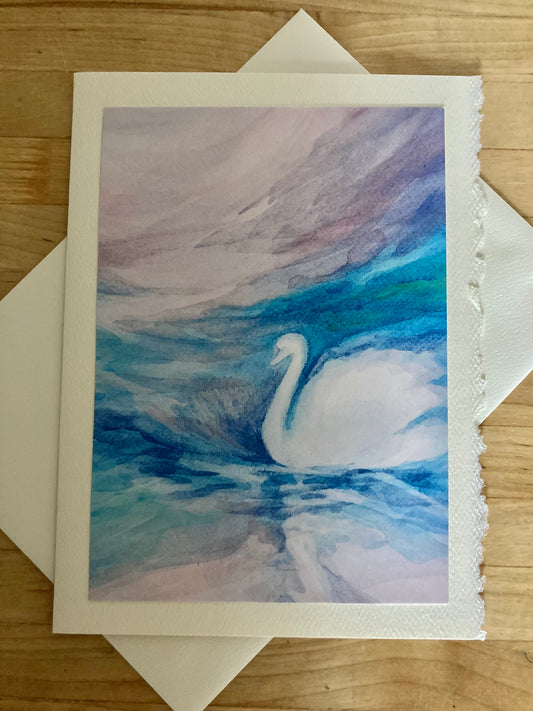 Greeting Cards/ Summer - GLIDING SWAN