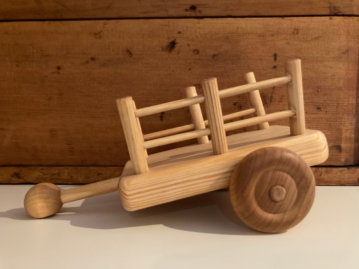 Wooden Toy - Debresk TRACTOR AND WAGON, Large size