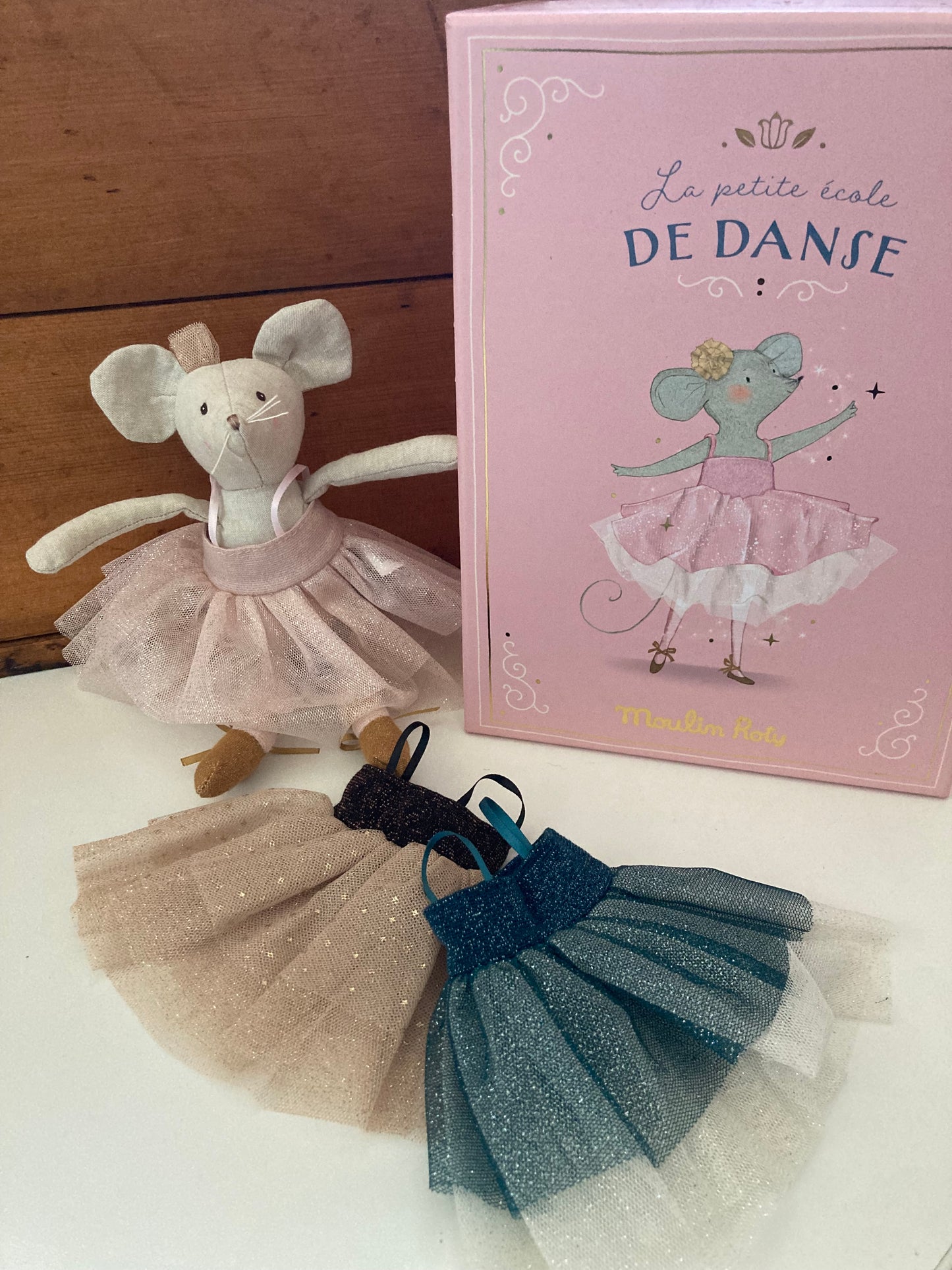 Soft Doll - RAG MOUSE DOLL, with TUTUS and WARDROBE SUITCASE!