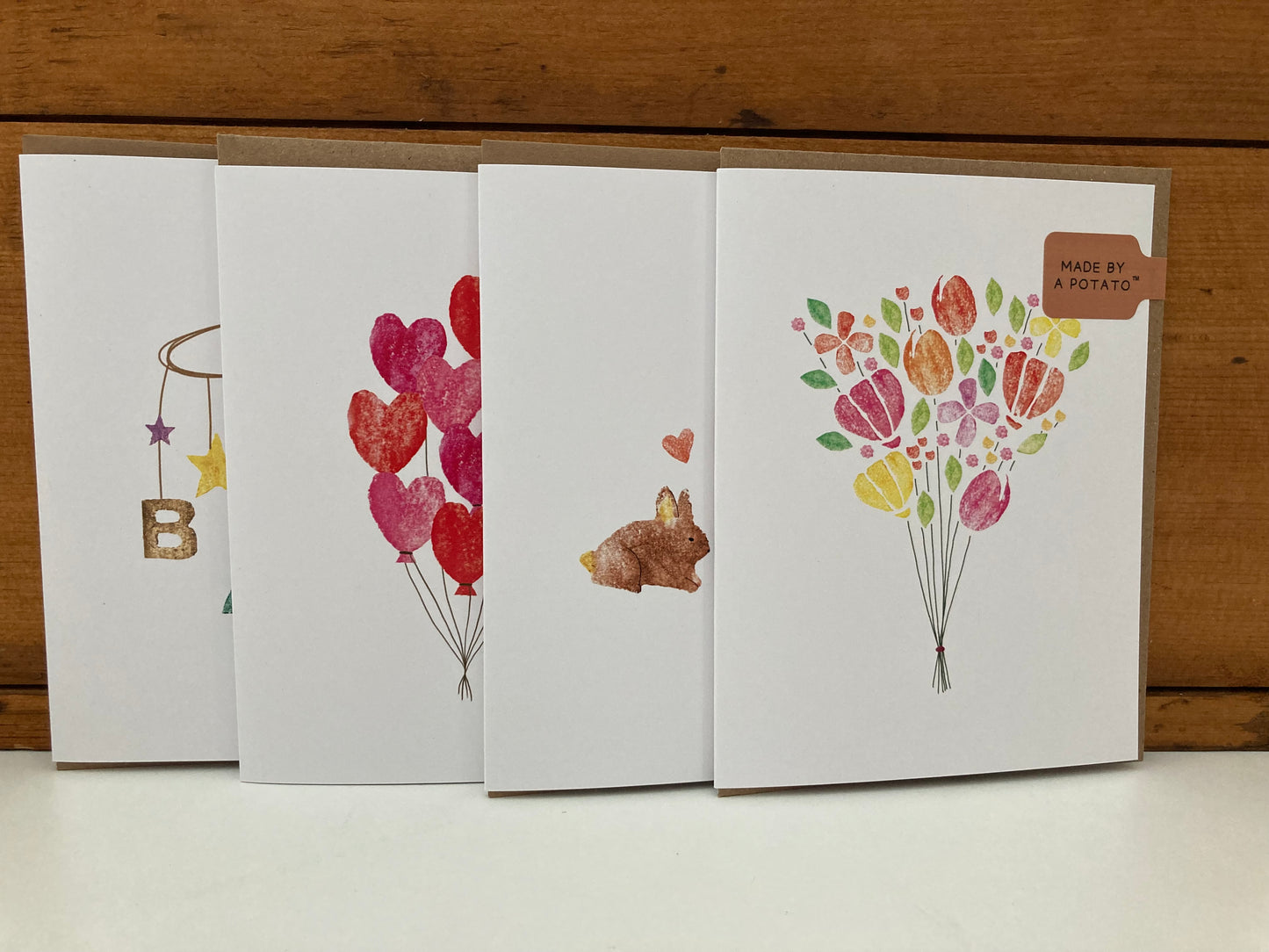 Greeting Cards - By a Potato HEARTS BOUQUET