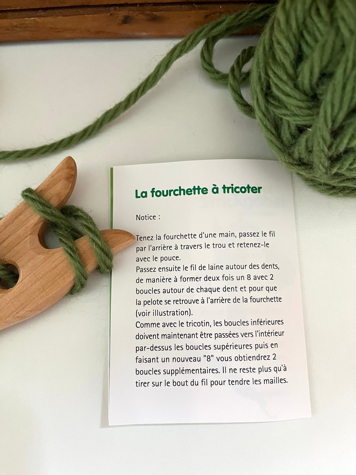 Outil d'artisanat - FOURCHE À TRICOT pour cordes en laine !