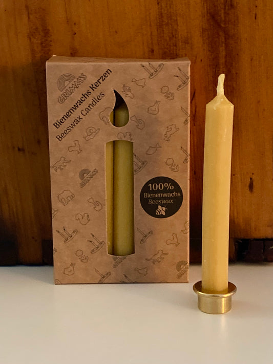 Beeswax Candles - 100% NATURAL Beeswax box of 10 small candles