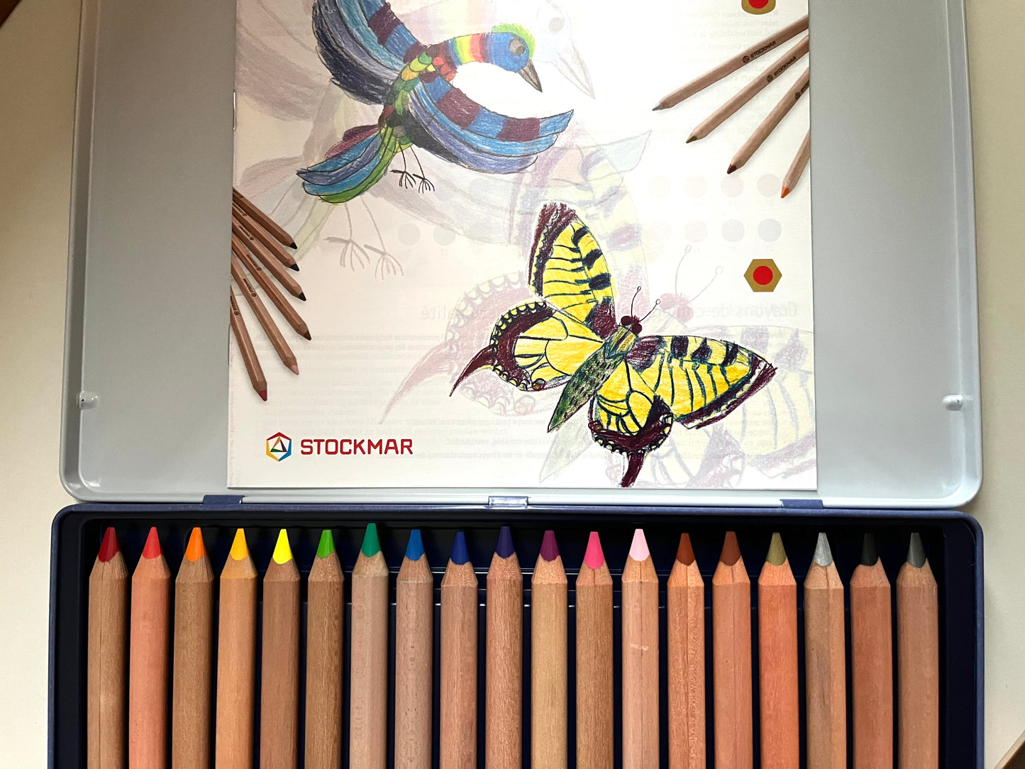 Art Set by Stockmar - 18 Coloured Pencils, 12 Watercolour Paints & Drawing Pad
