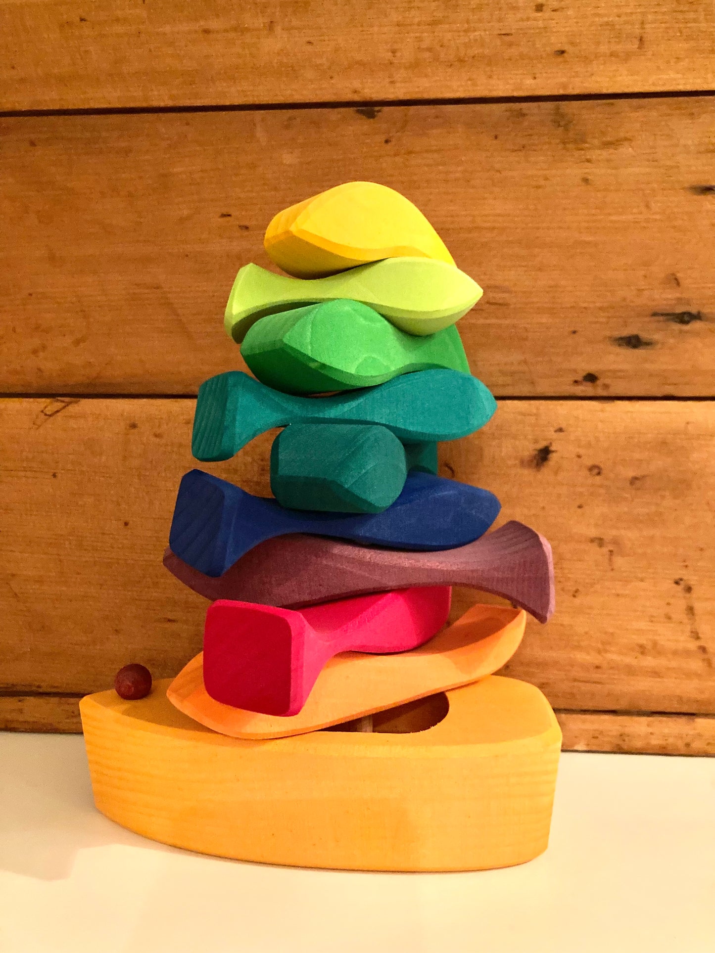 Wooden Puzzle Toy - STACKING FISH