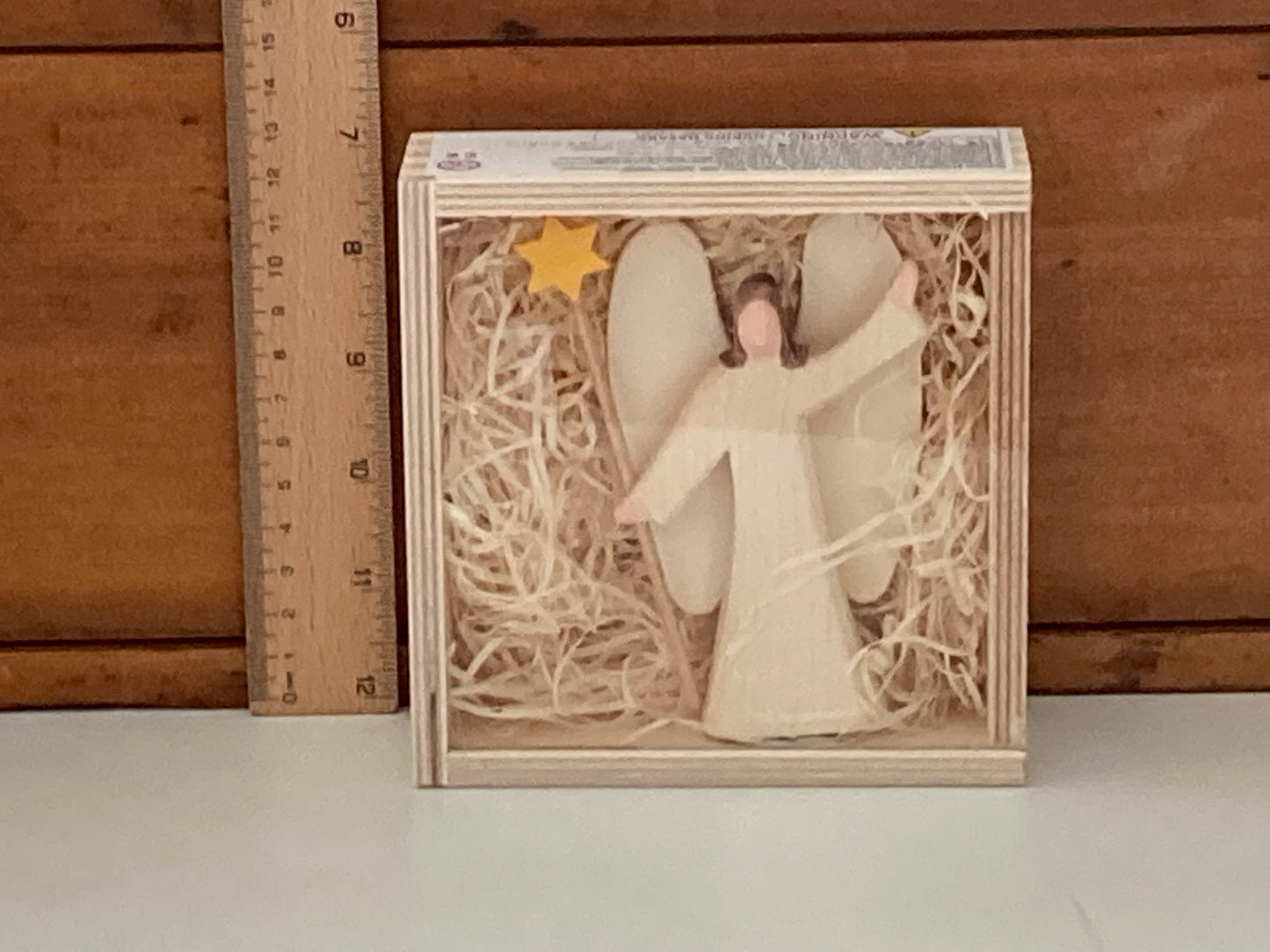 Wooden Toy - Ostheimer ANGEL WITH STAR STAFF (small size)