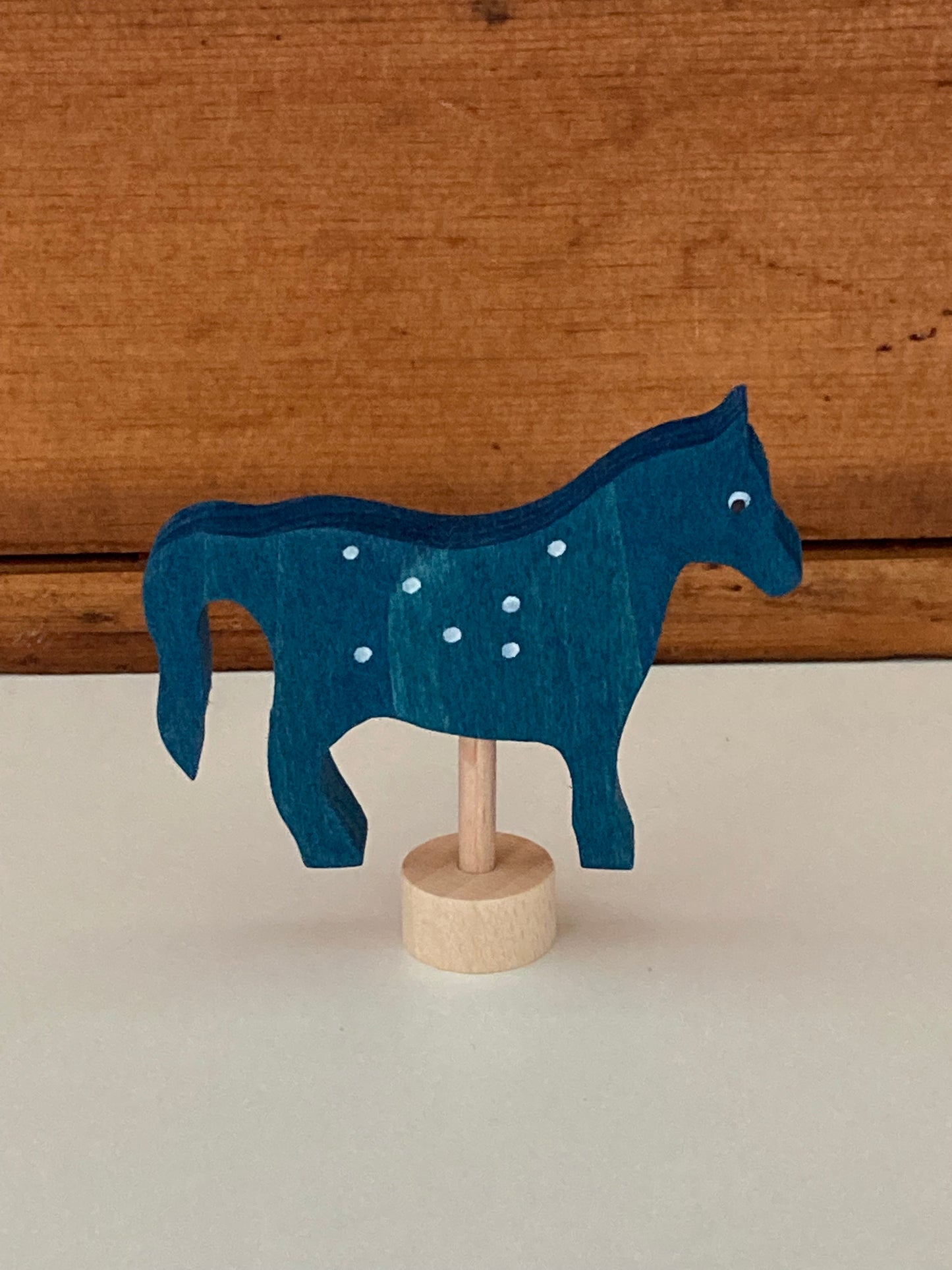 Wooden Deco by Grimm's -  HORSE in Blue