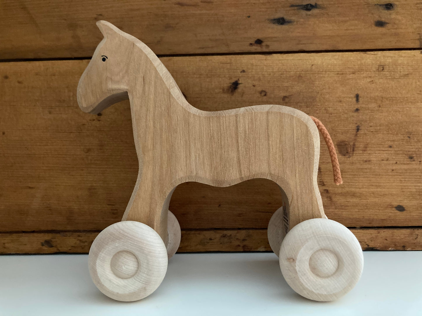 Wooden Toy, Baby - ROLL-a-LONG HORSE