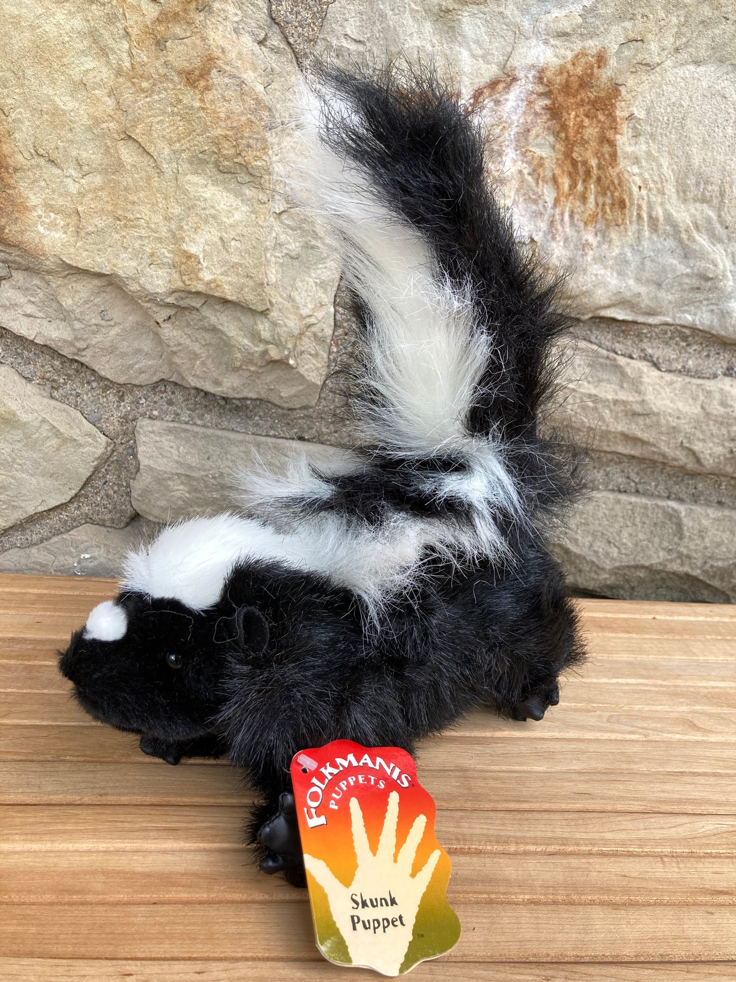 Soft Puppet Toy - STRIPED SKUNK Hand Puppet