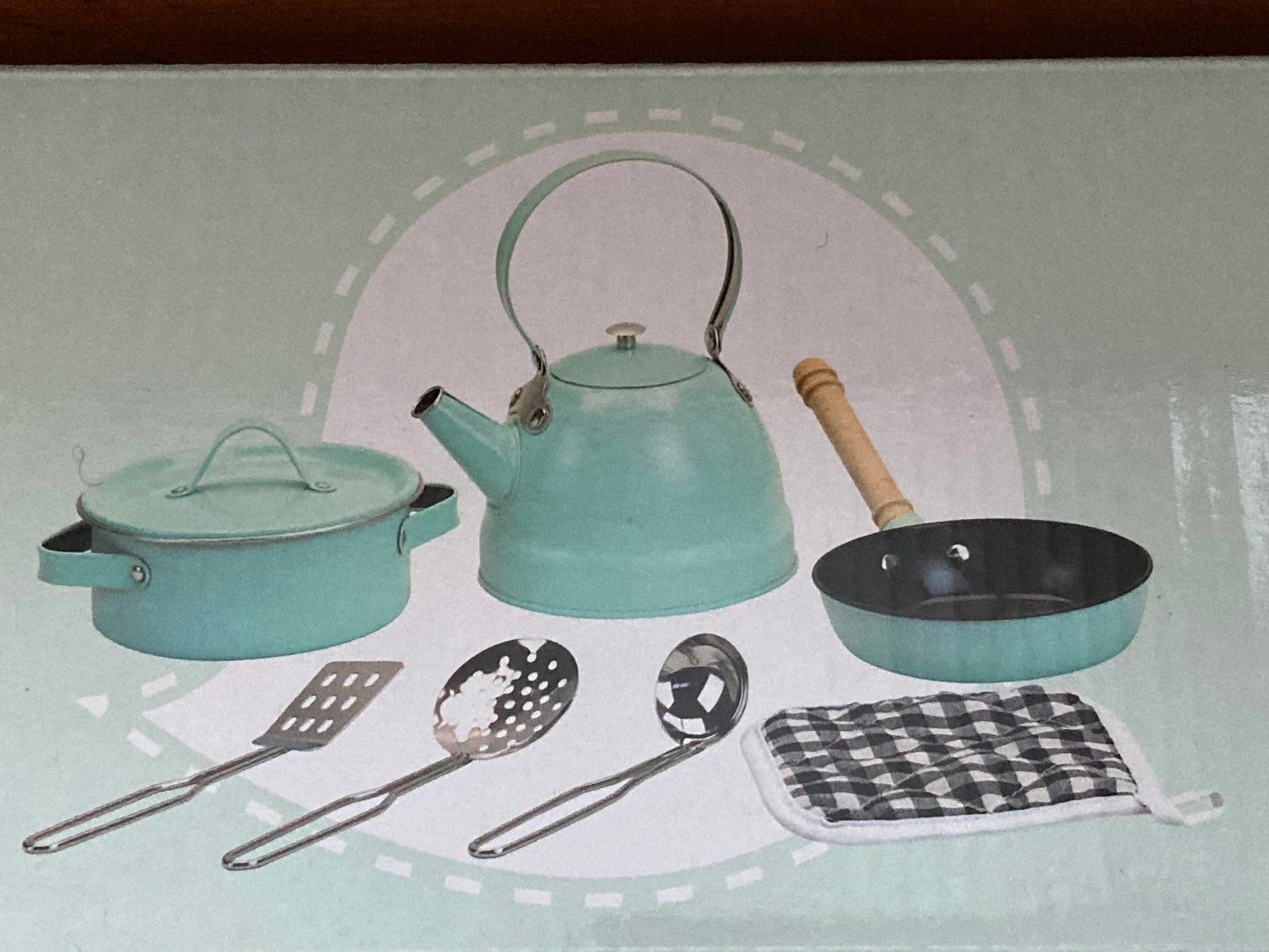 Kitchen Play VINTAGE COOKWARE SET, 7 pieces!