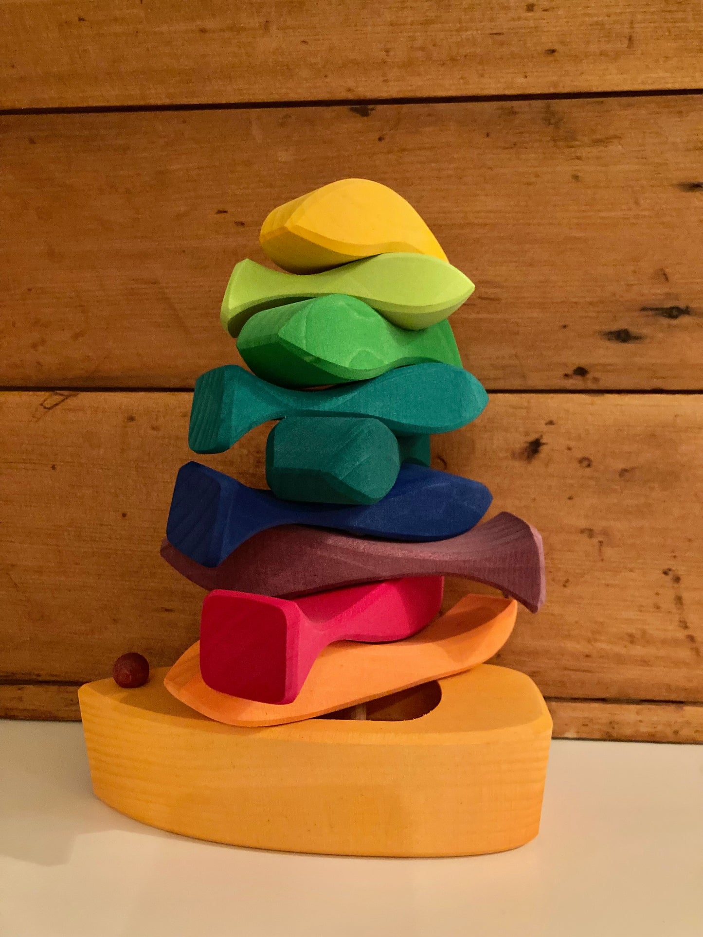 Wooden Puzzle Toy - STACKING FISH