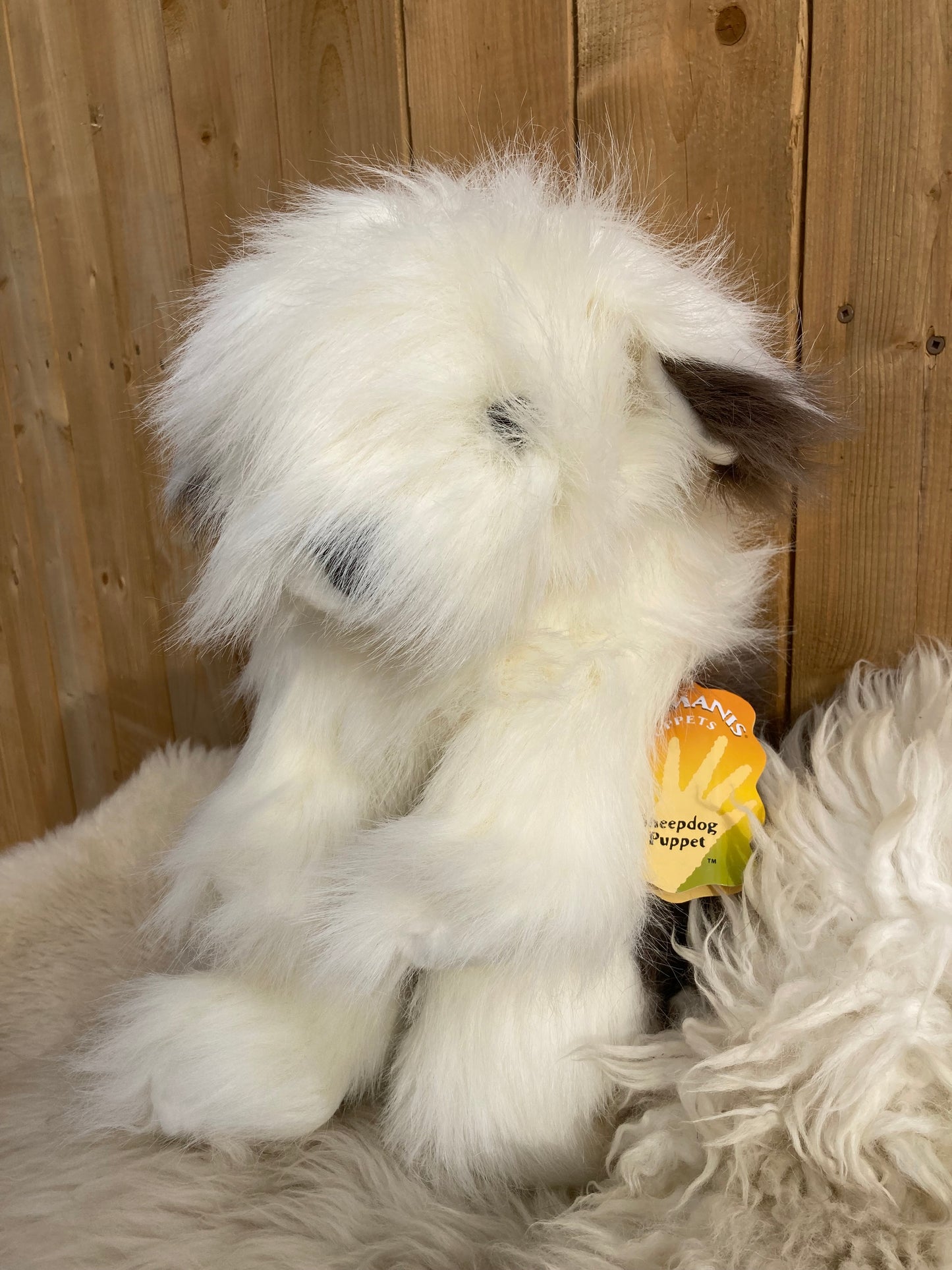 Soft Puppet Pet - OLD ENGLISH SHEEPDOG Hand Puppet (Large)