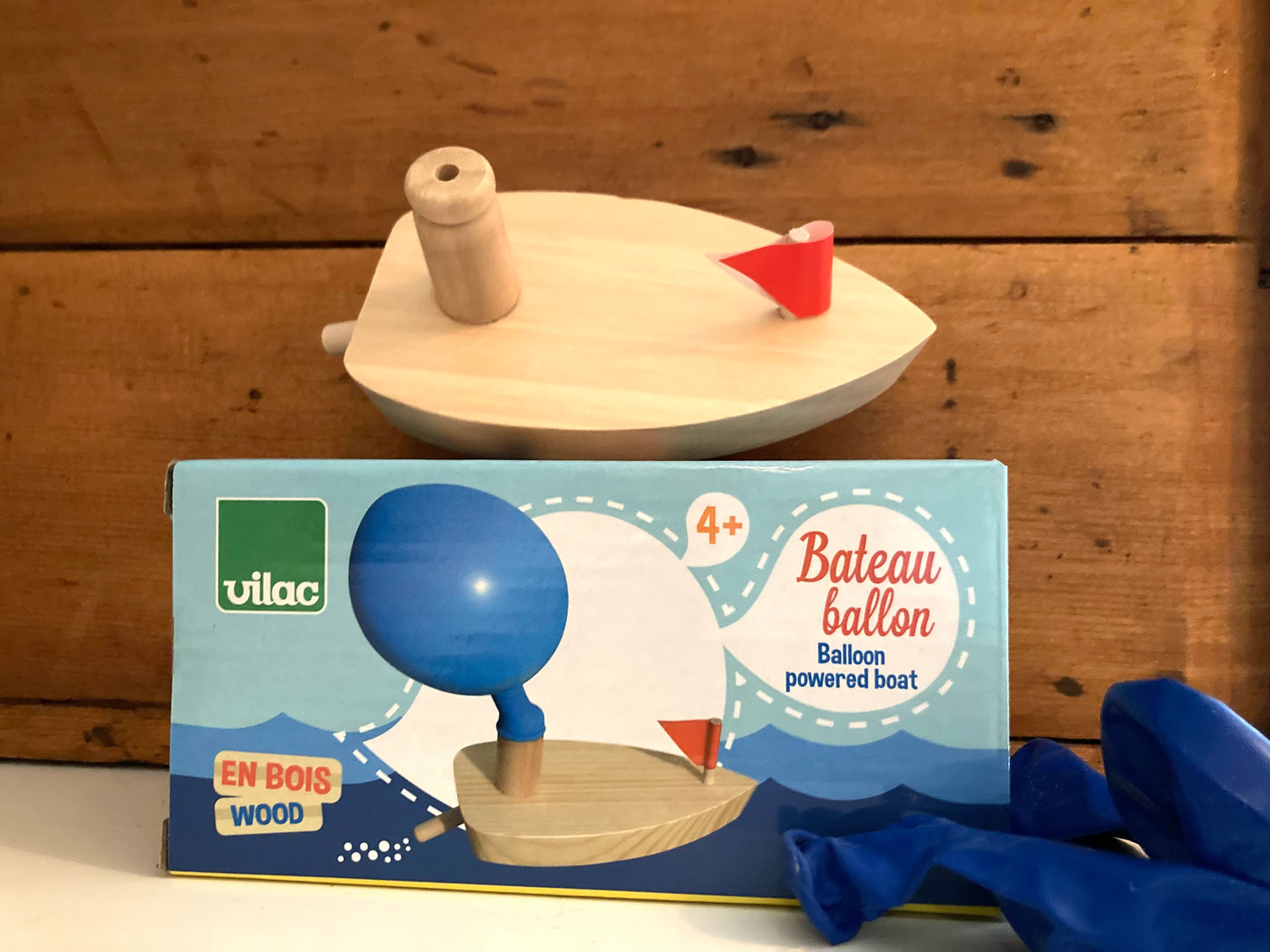 Wooden Toy - BALLOON BOAT!