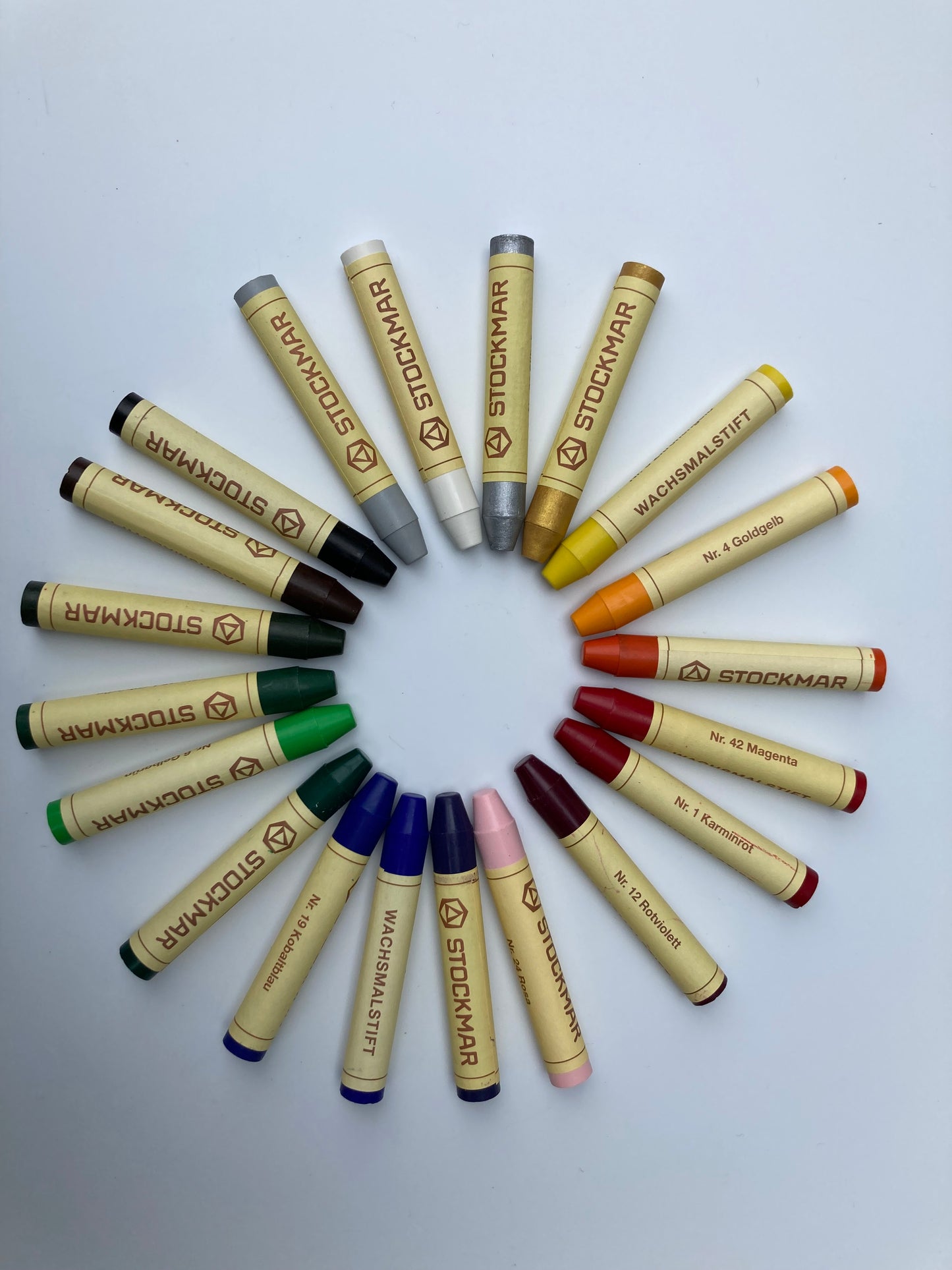 CRAYONS EN BÂTON DE CIRE D'abeille dans un CHOIX de 20 COULEURS DIFFÉRENTES, Art