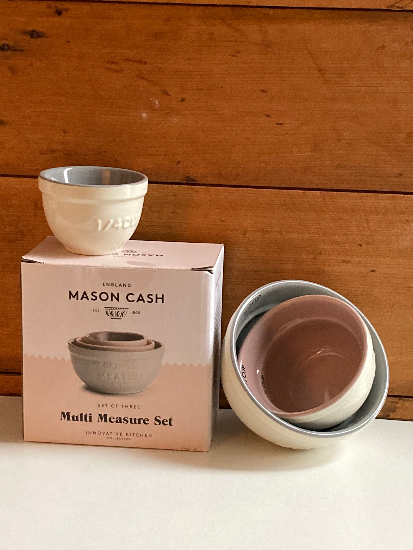 EcoHome - Mason Cash CERAMIC MEASURING BOWL CUPS, set of 3
