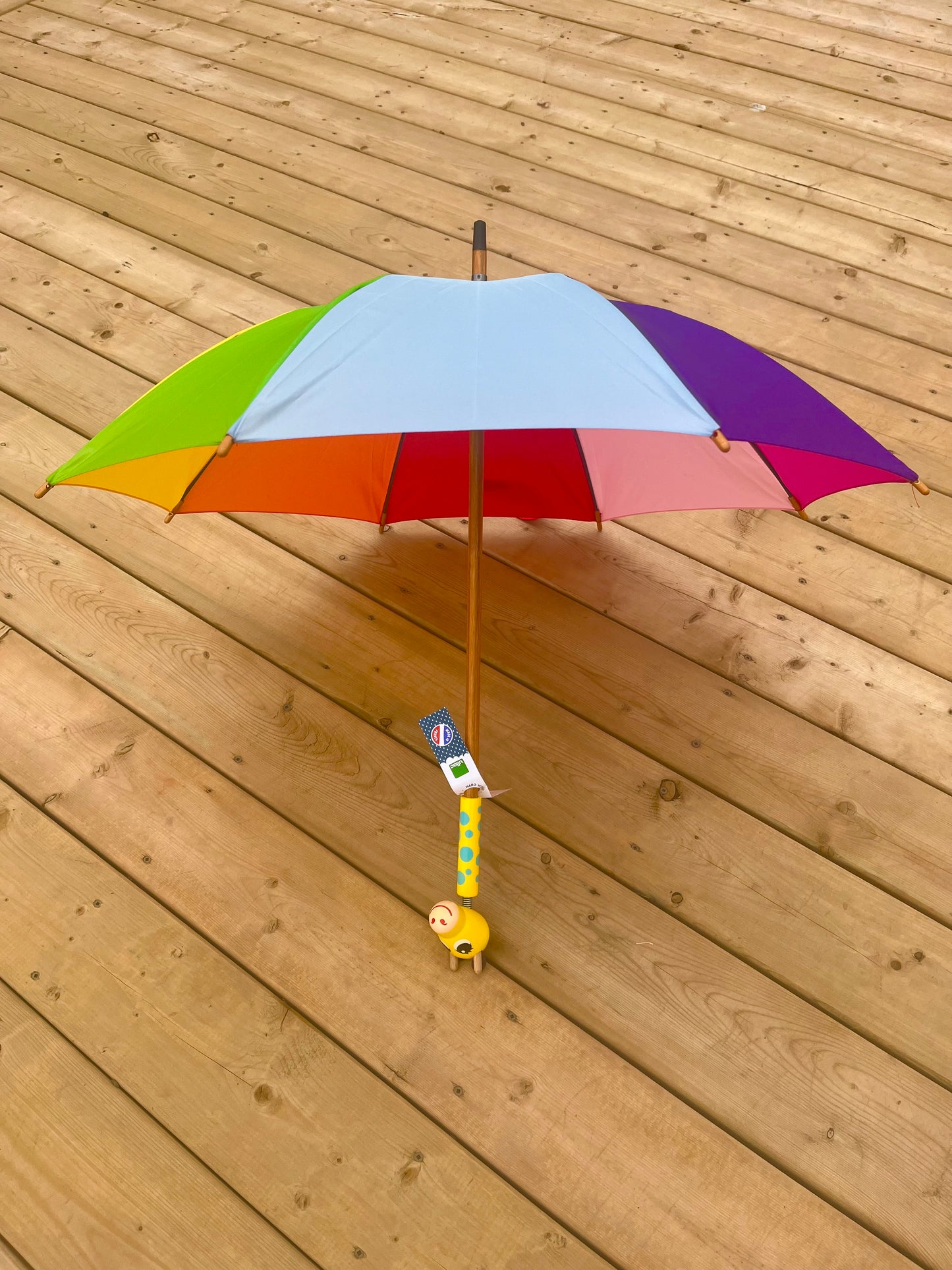 Child's UMBRELLA - RAINBOW GIRAFFE