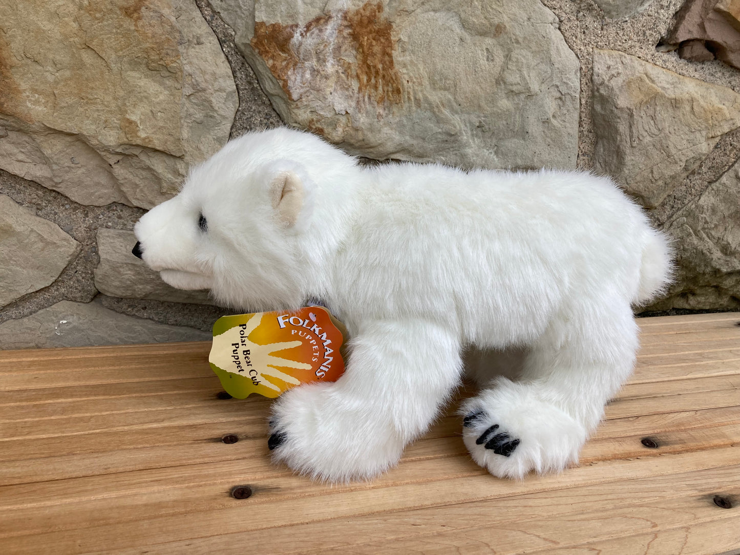 Soft Puppet Toy - POLAR BEAR CUB Hand Puppet (Large)