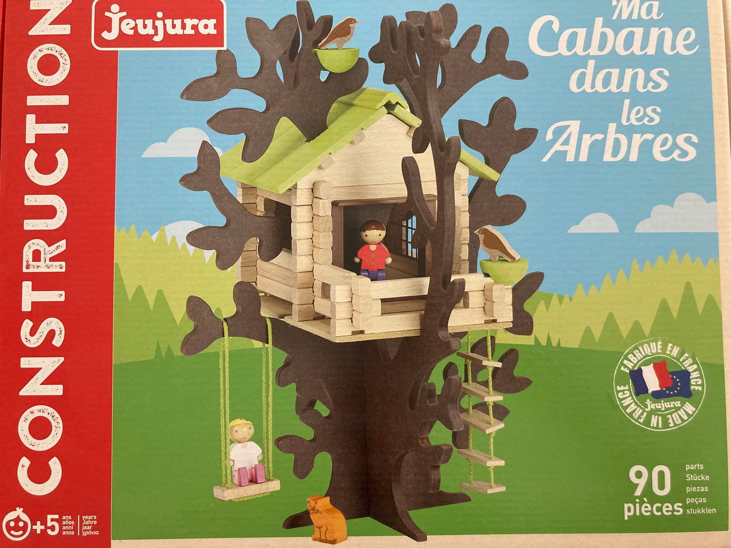 Ensemble de jeu en bois pour maison de poupée - CABINE D'ARBRE à CONSTRUIRE