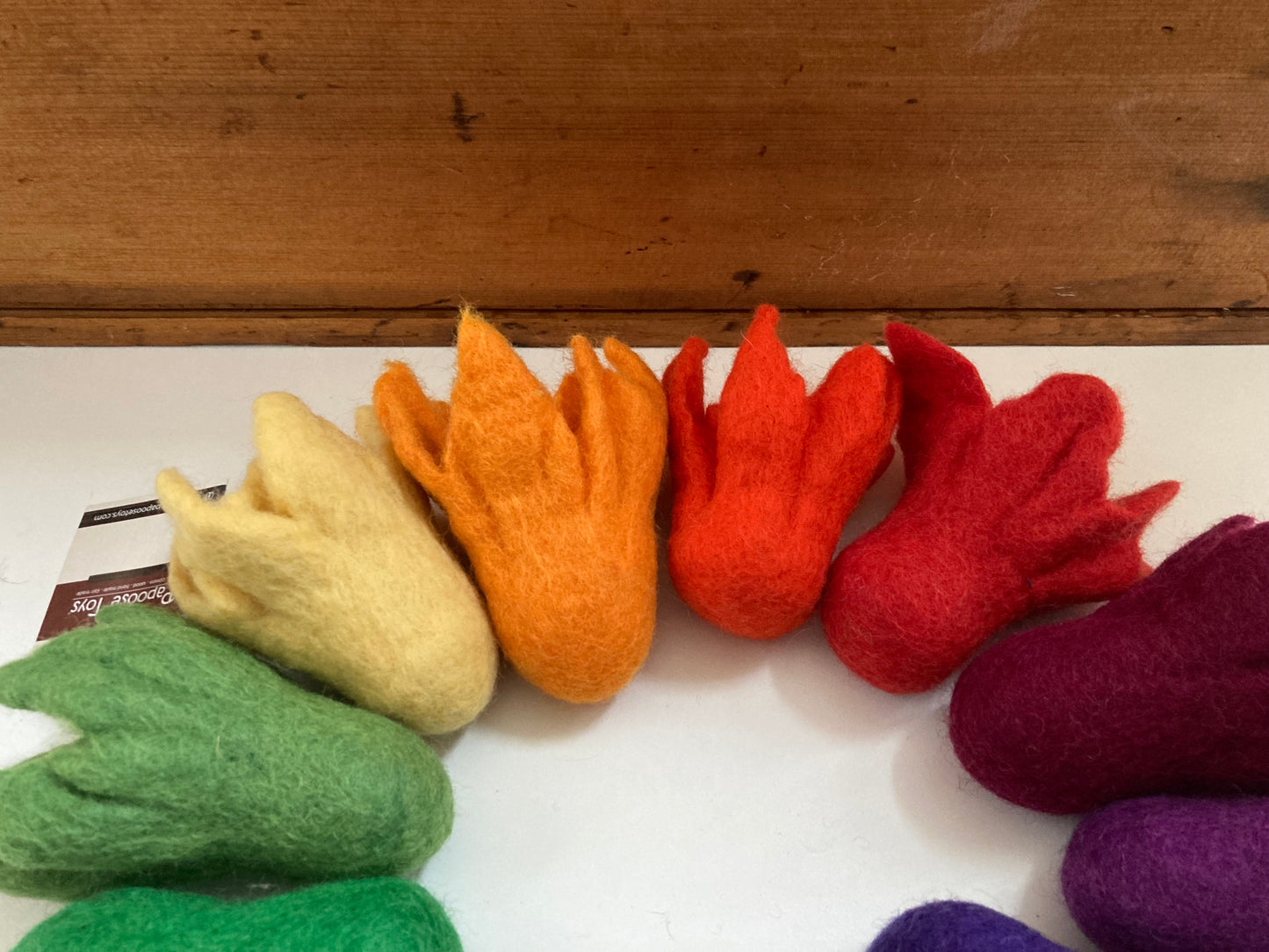 Wool Felted Toy - RAINBOW DAFFODILS... all 12!!