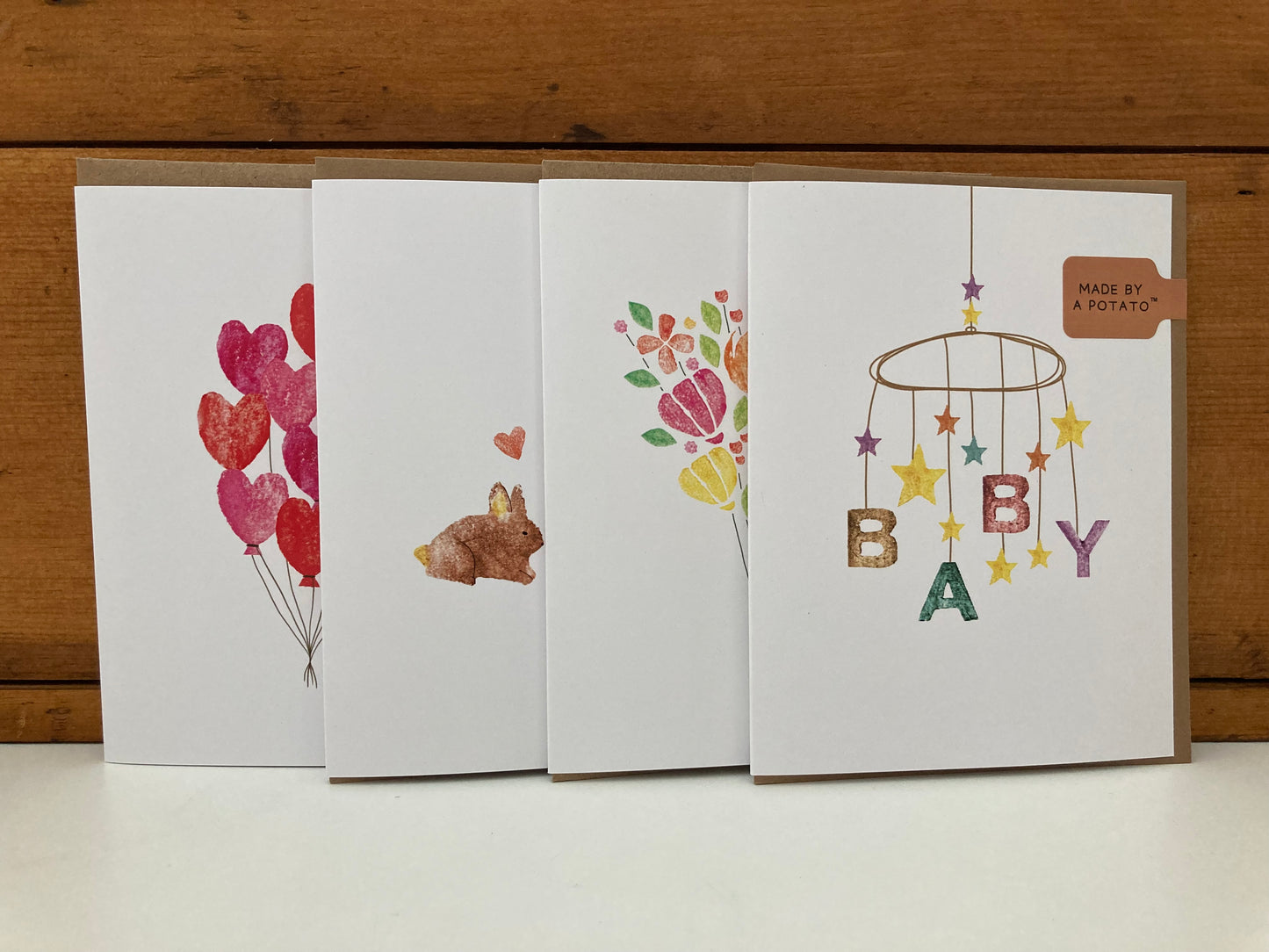 Greeting Cards - By a Potato HEARTS BOUQUET