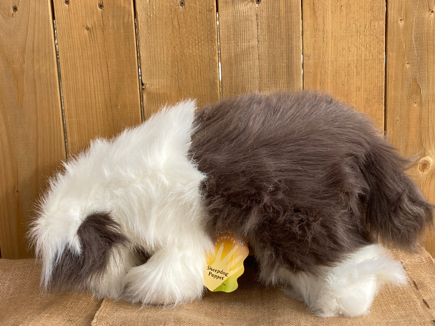 Soft Puppet Pet - OLD ENGLISH SHEEPDOG Hand Puppet (Large)