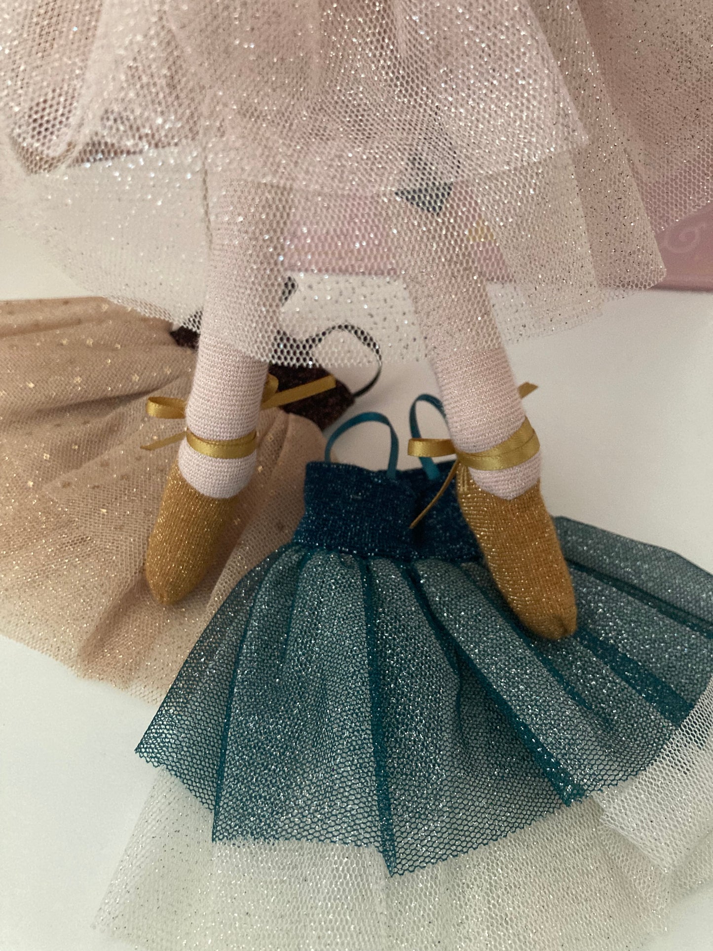 Soft Doll - RAG MOUSE DOLL, with TUTUS and WARDROBE SUITCASE!