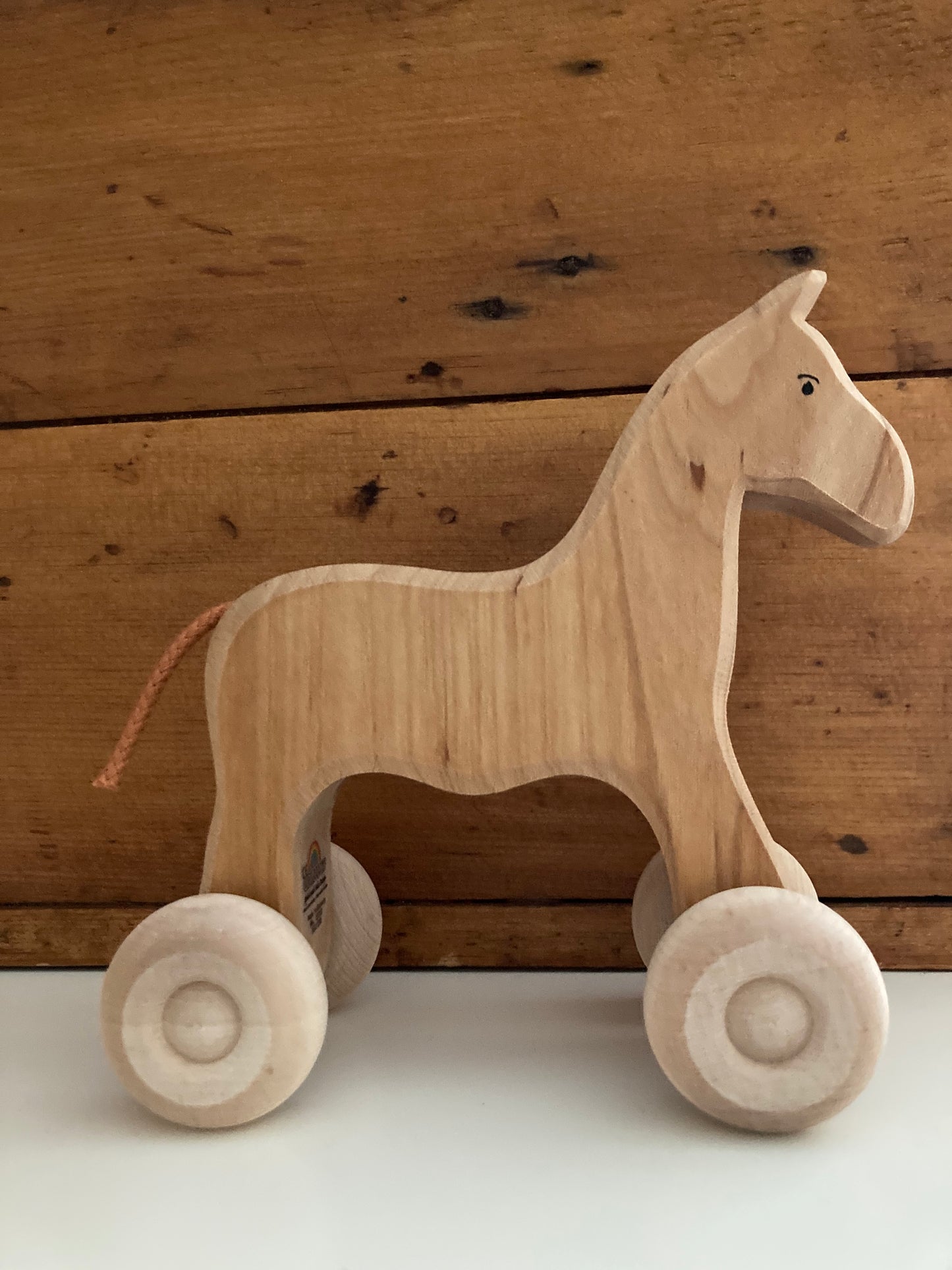 Wooden Toy, Baby - ROLL-a-LONG HORSE