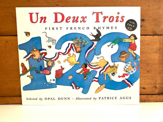 Livre d'images pour enfants - "UN DEUX TROIS", Comptines...en français !