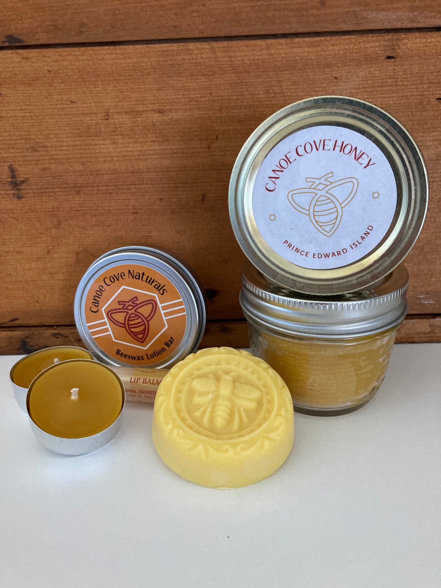 Beeswax Canoe Cove LUXURY CARE KIT, with 2 Tealight Candles - EcoHome