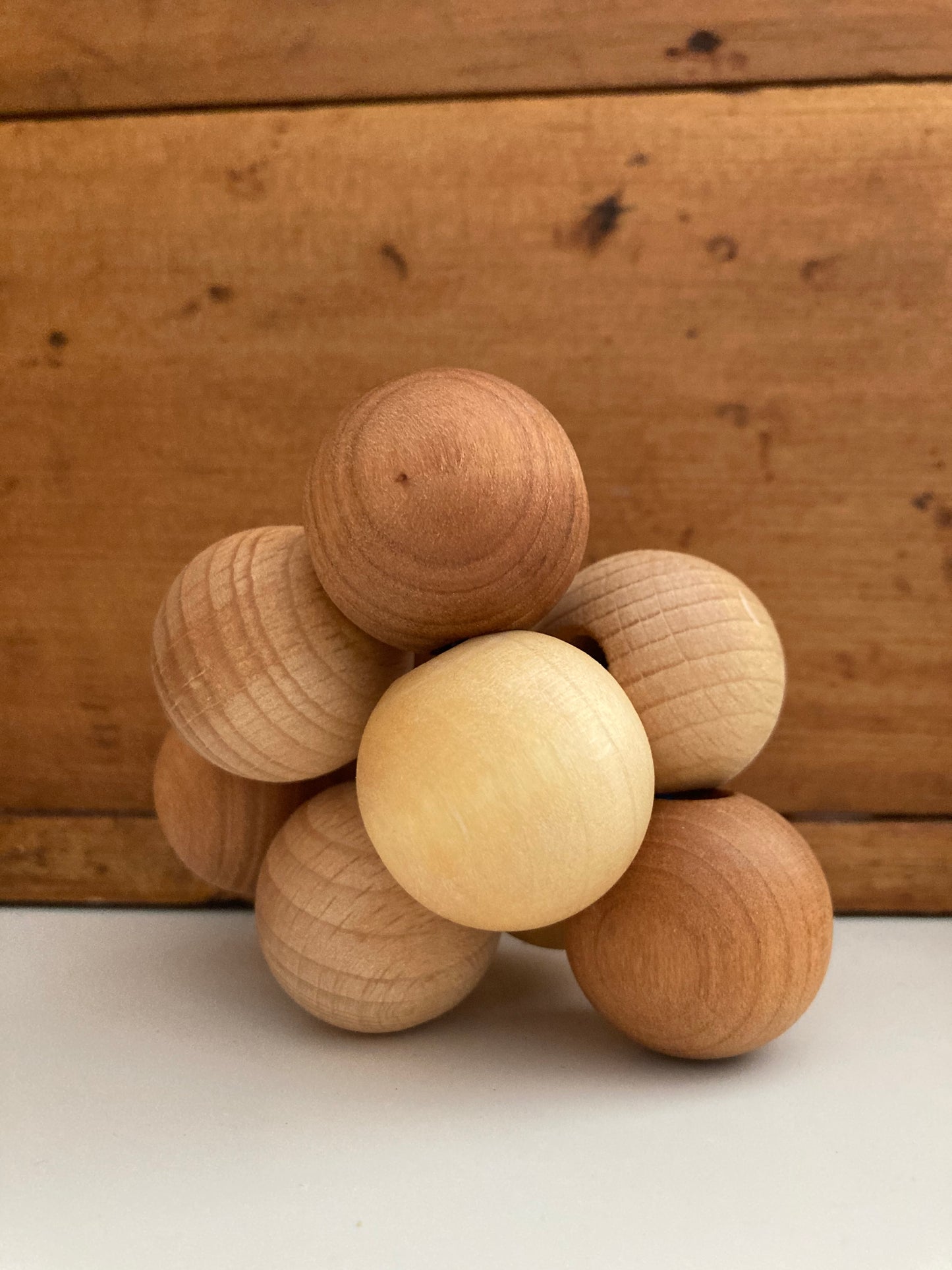 Wooden Toy, Baby - GRASPING NATURAL WOOD CLUSTER