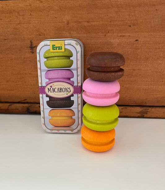 Kitchen Play Food - Wooden SWEET MACARONS in a TIN!