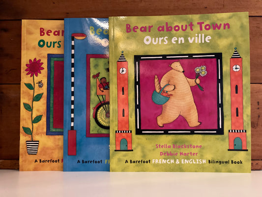 Livre d'images éducatif pour enfants - LIVRES D'OURS BILINGUES FRANÇAIS ET ANGLAIS (3 titres)