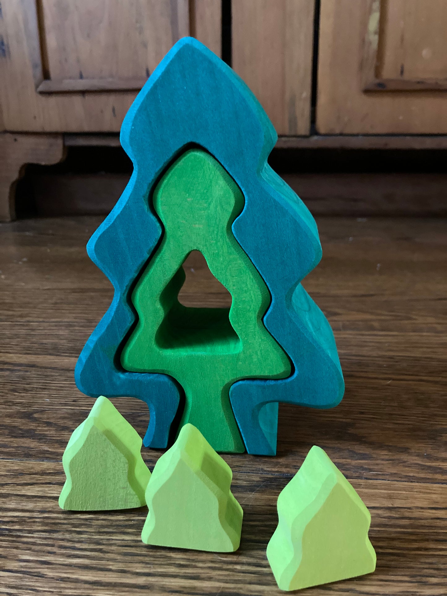 Wooden Dollhouse Play - PINE FIR TREE PUZZLE