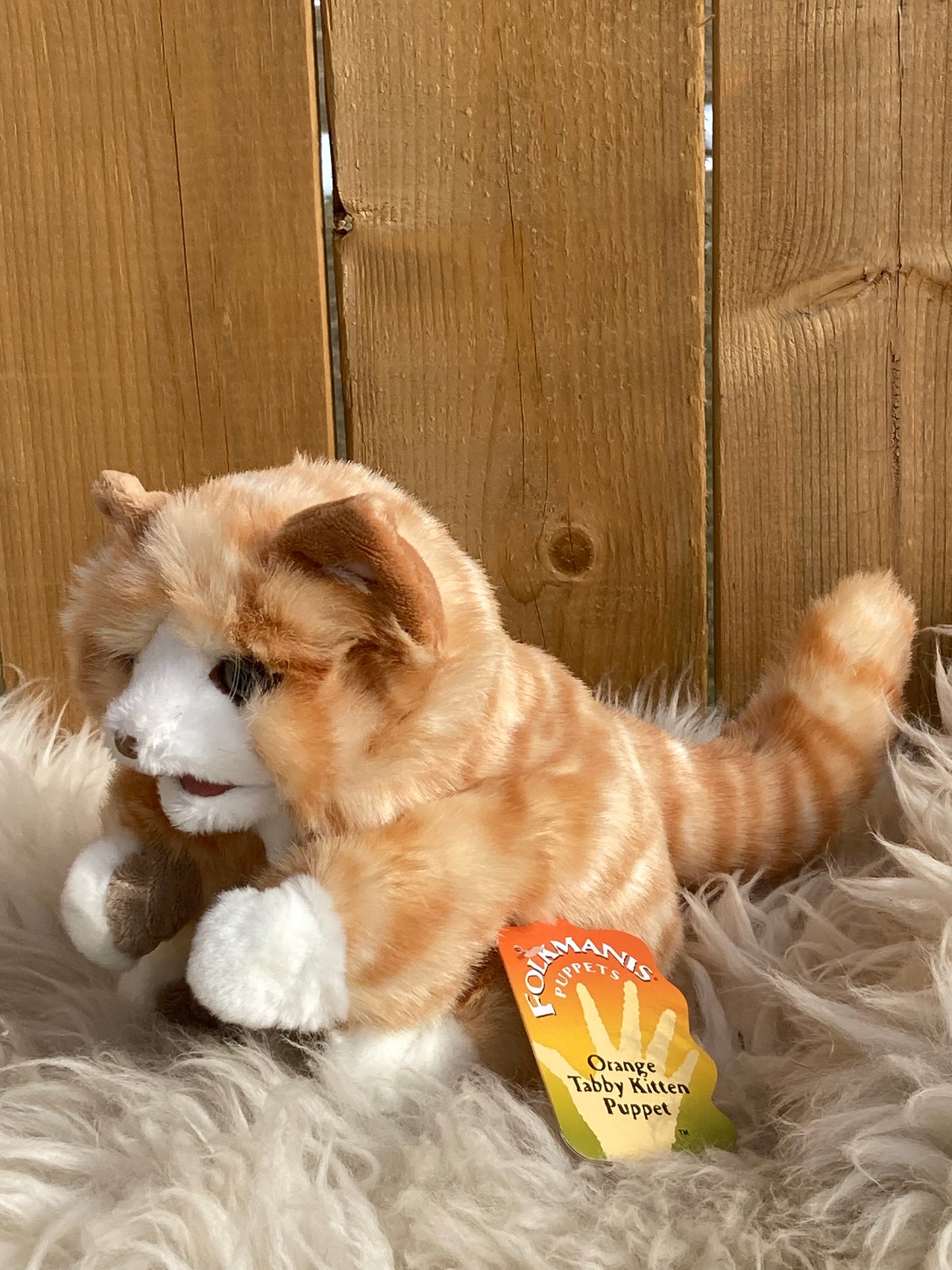 Soft Puppet Pet - ORANGE TABBY KITTEN Hand Puppet