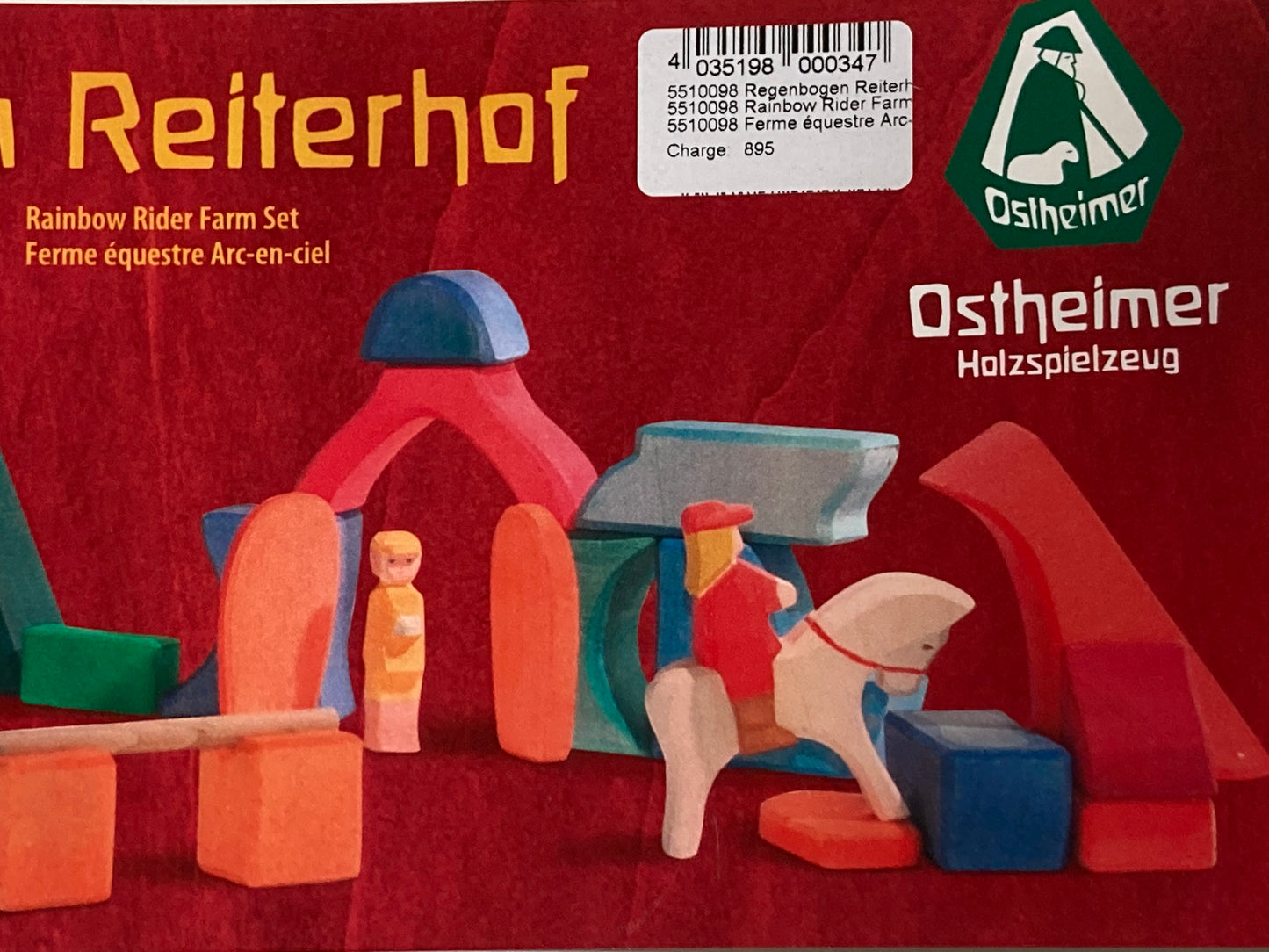 Jouet en bois - RAINBOW RIDER FARM SET par Ostheimer