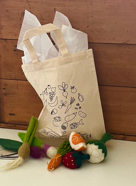 Keeping House Play - Cotton GROCERY BAG
