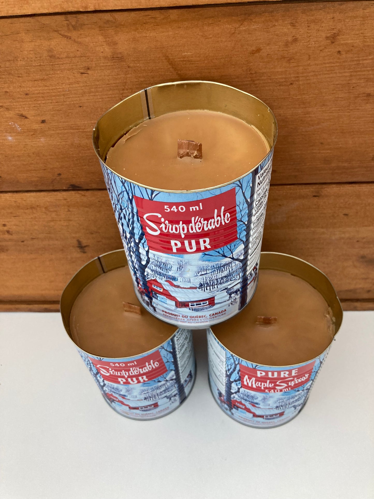 MAPLE SYRUP CANDLE, with Wood Wick!