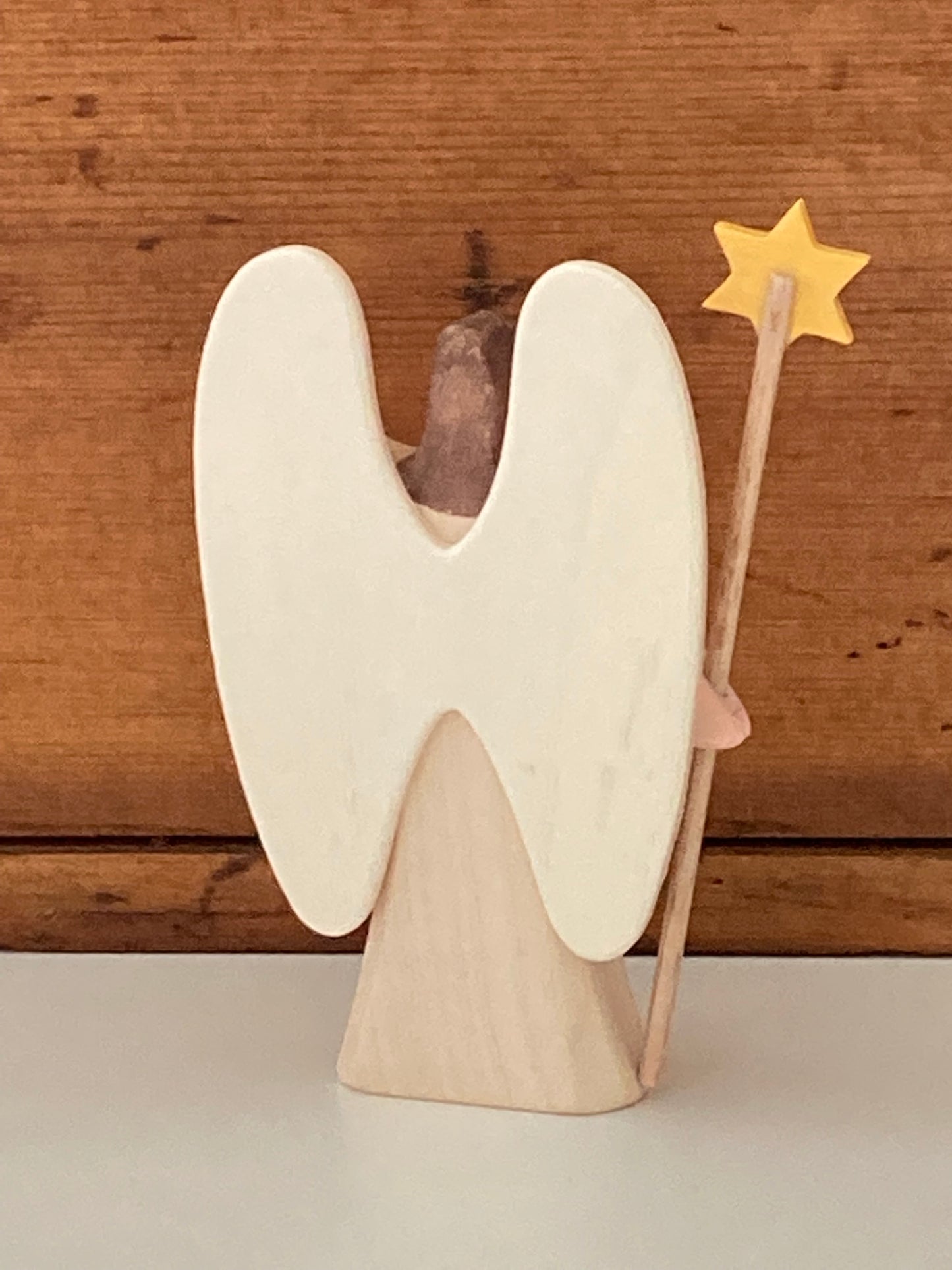 Wooden Toy - Ostheimer ANGEL WITH STAR STAFF (small size)