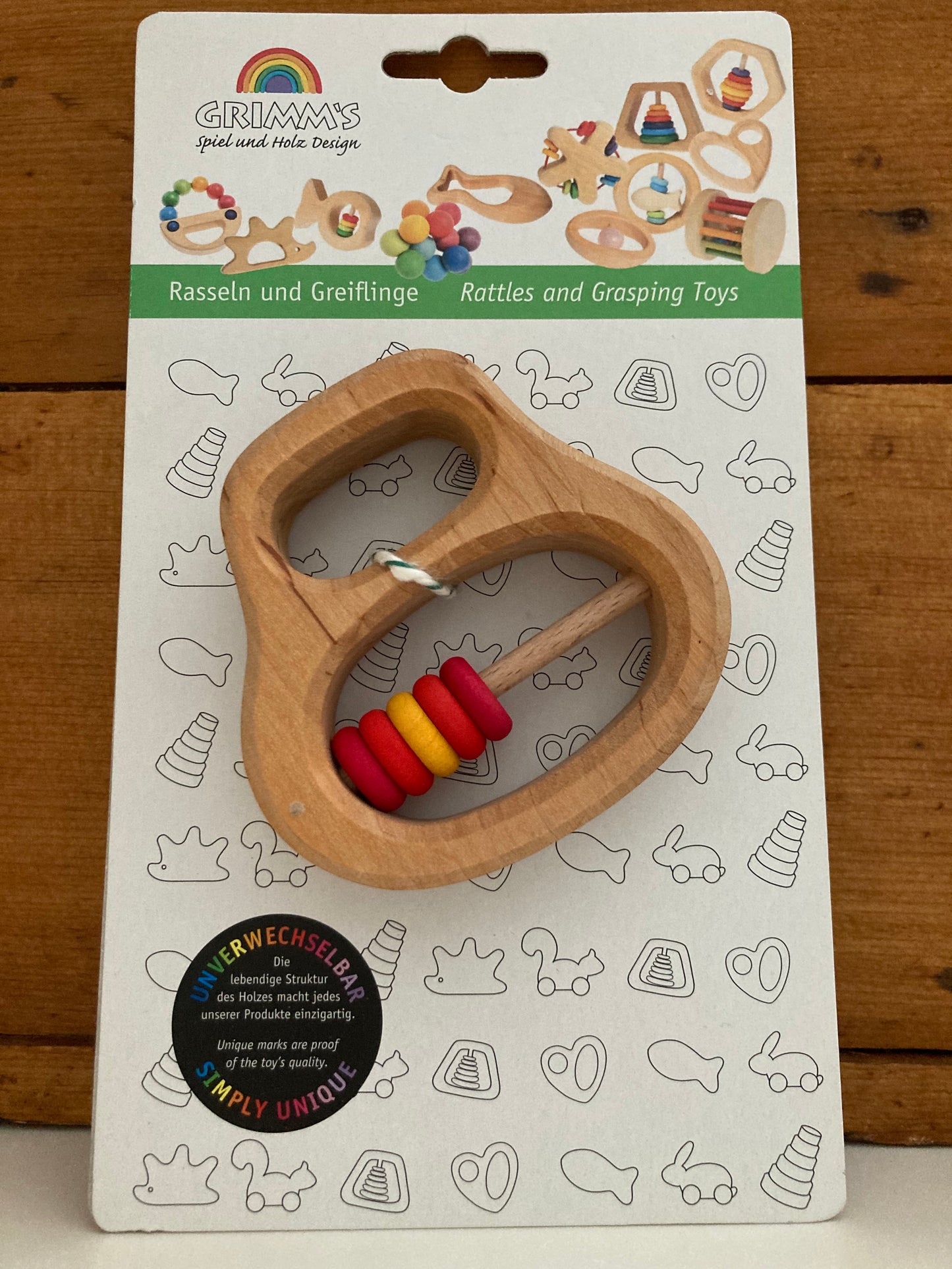 Wooden Toy, Baby - GRASPING RATTLE TOYS