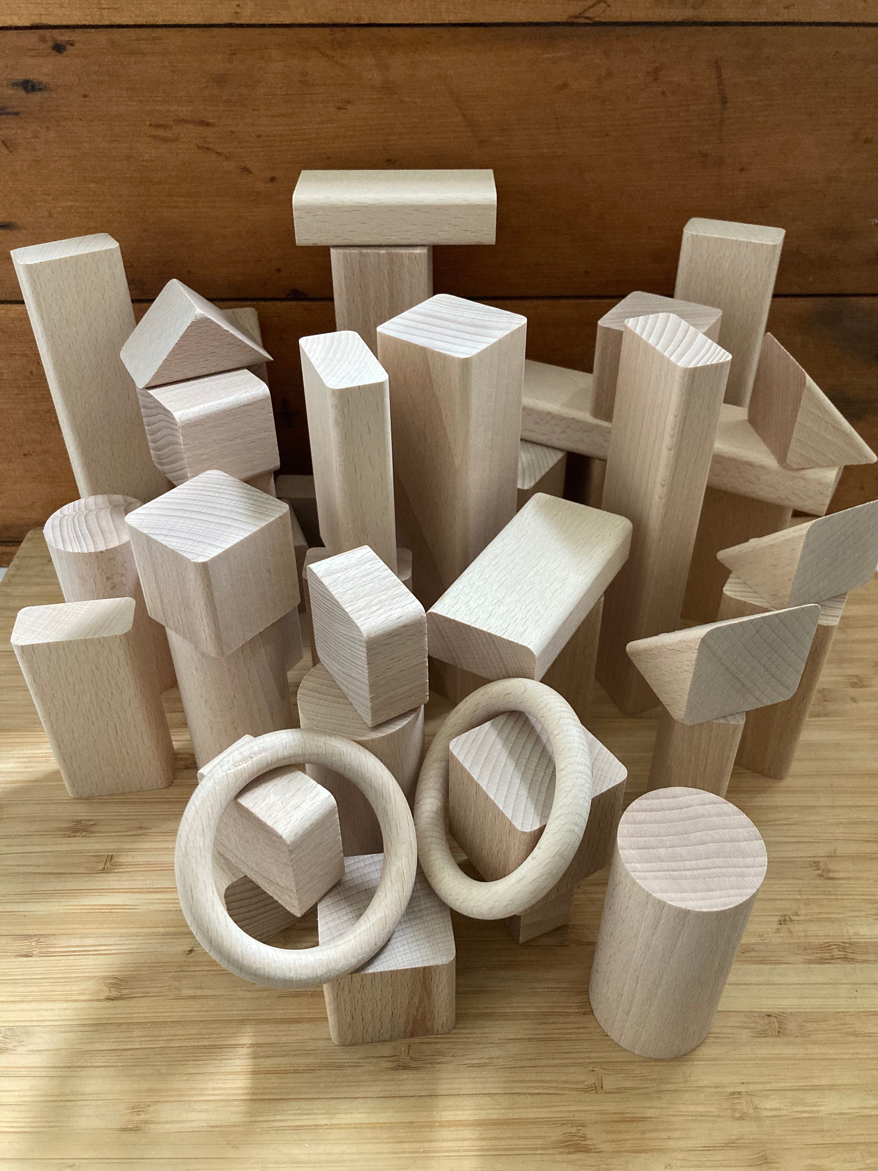 Toy wooden blocks clearance set