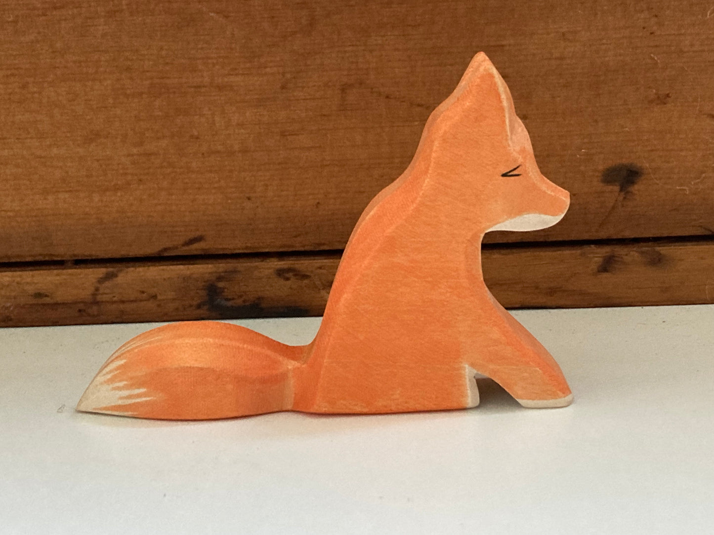 Wooden Dollhouse Play - RED FOX, Sitting