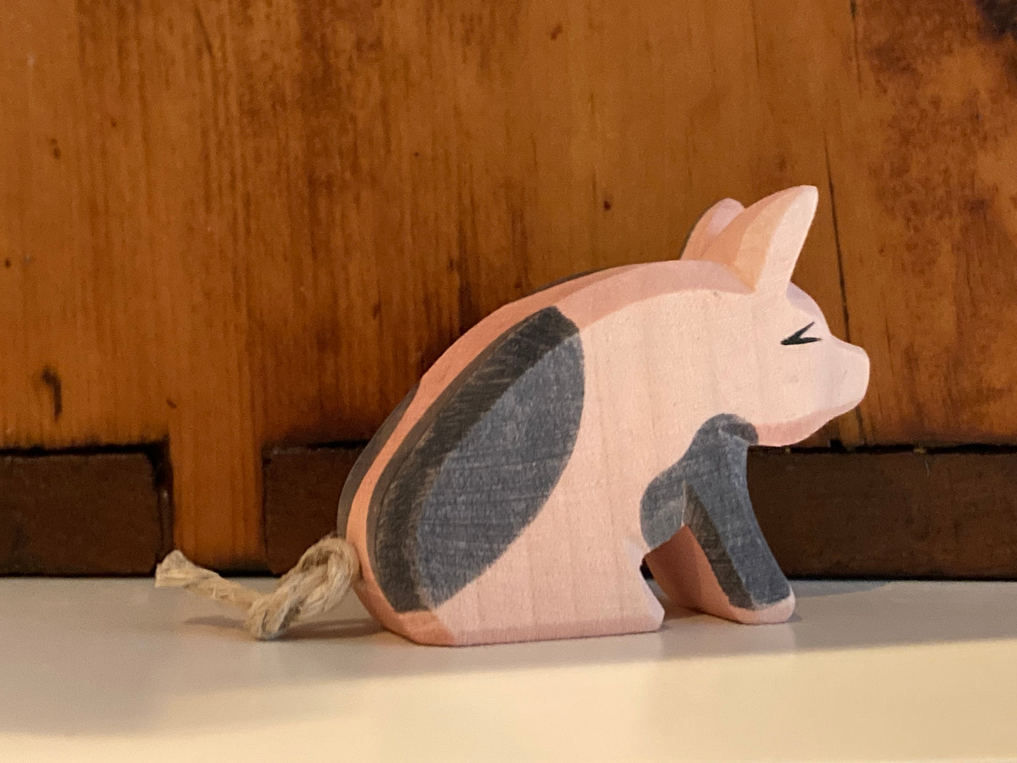 Wooden Dollhouse Play - SPOTTED LITTLE PIGLET