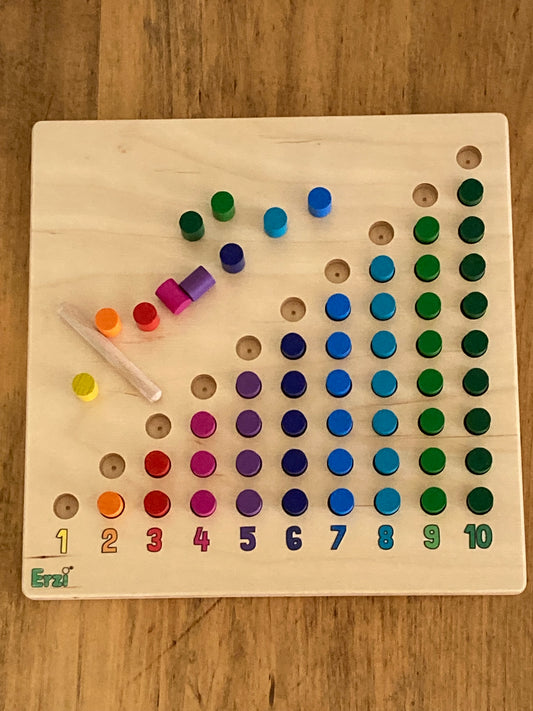 Educational Wooden Set - COUNTING BOARD with 55 Counters!